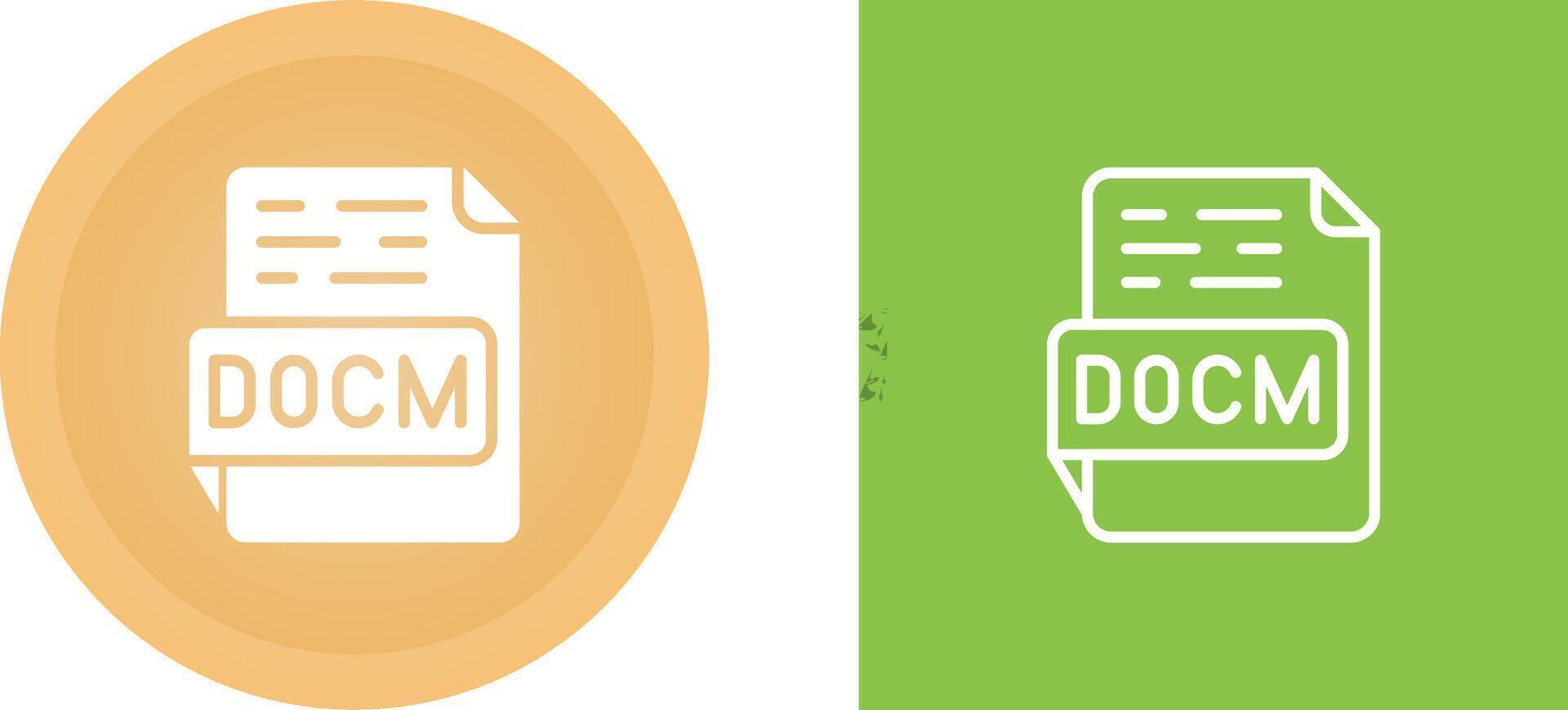 DOCM Vector Icon