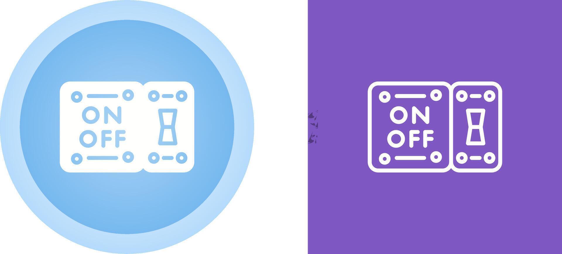 icono de vector de interruptor de luz