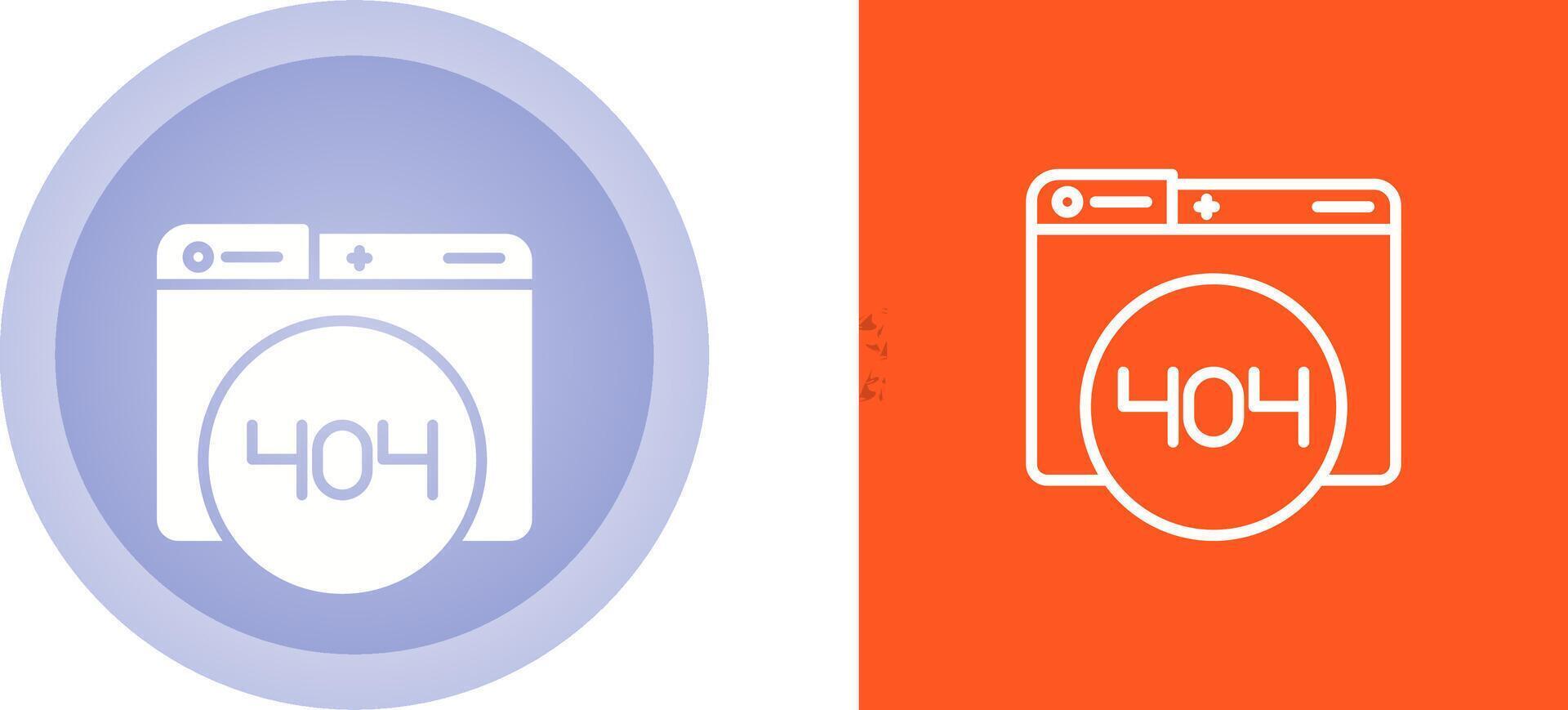 404 Error Vector Icon