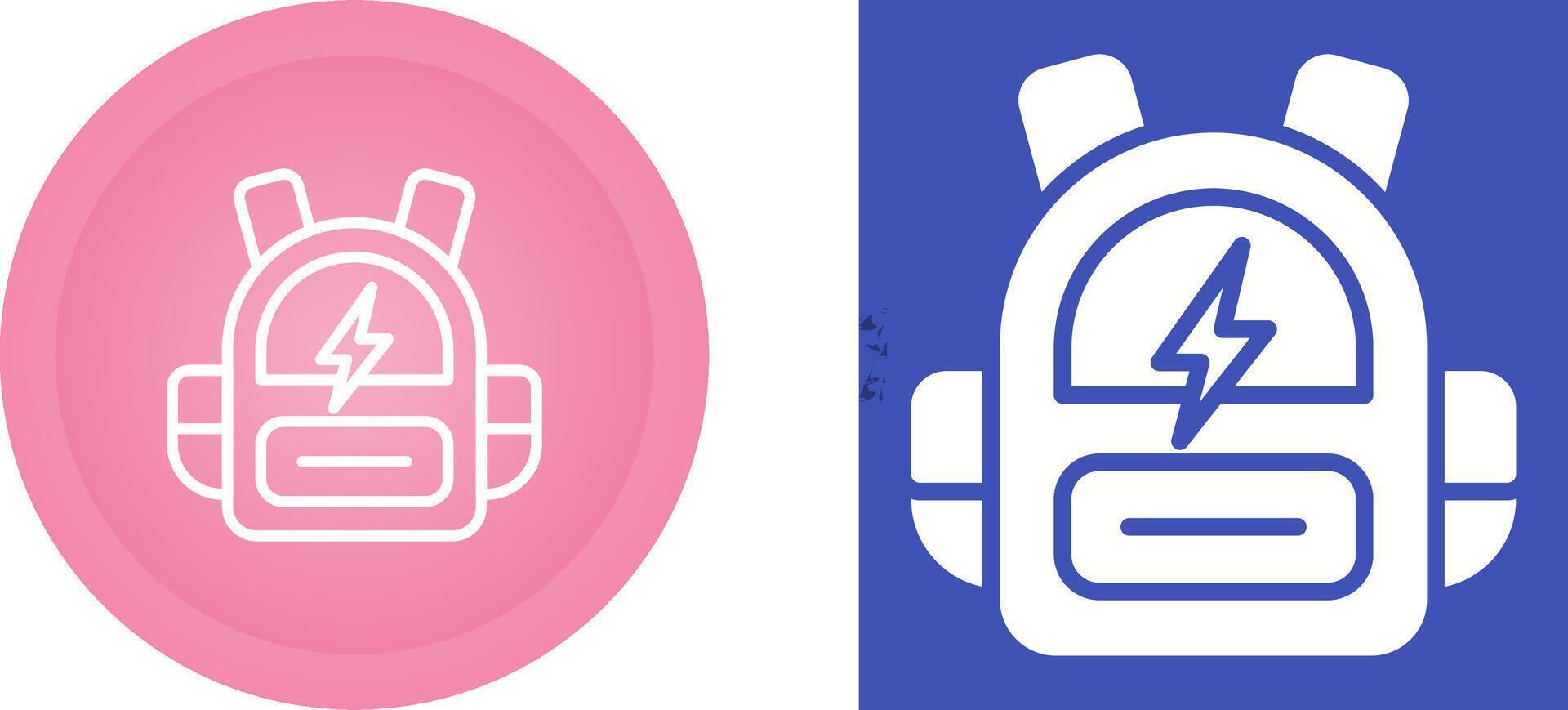 inteligente mochila vector icono