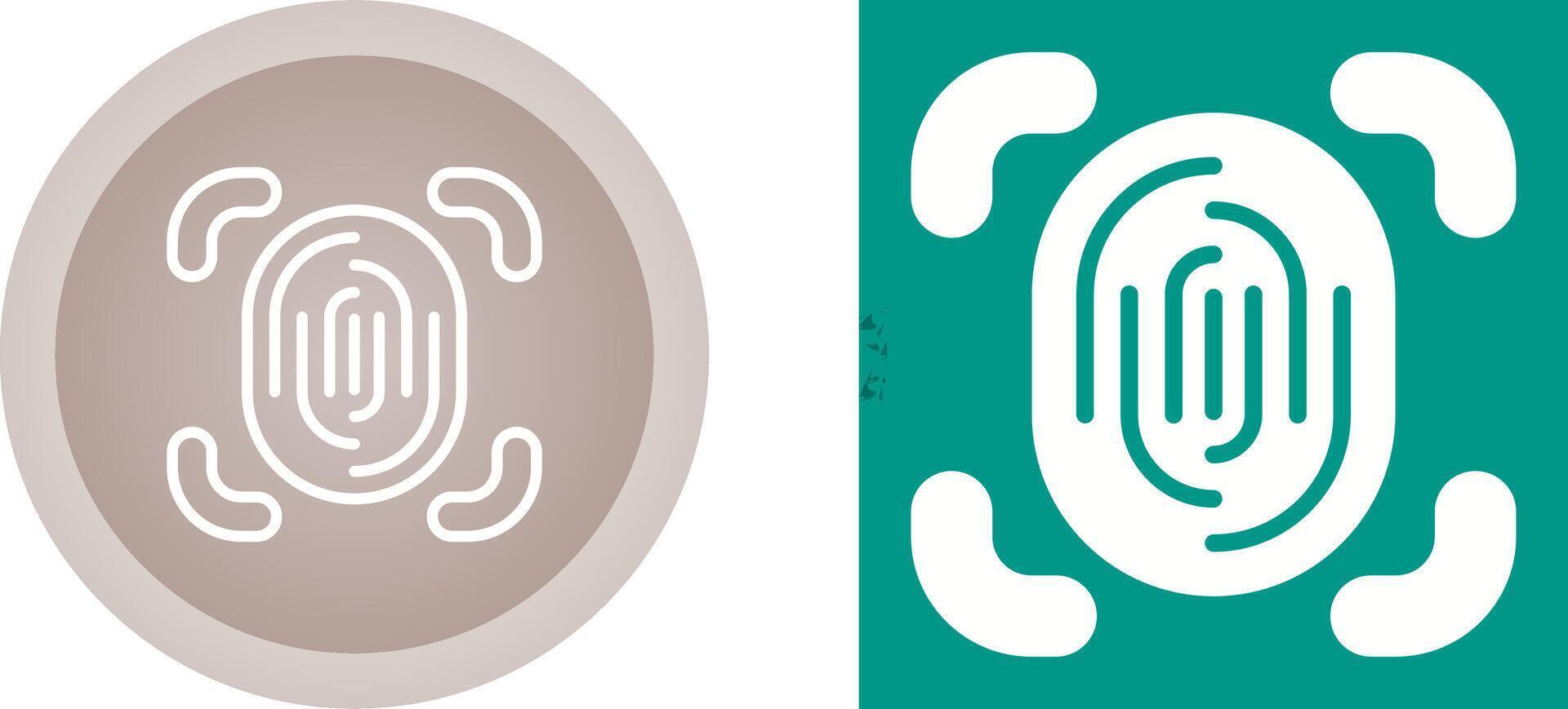Fingerprint Scanner Vector Icon
