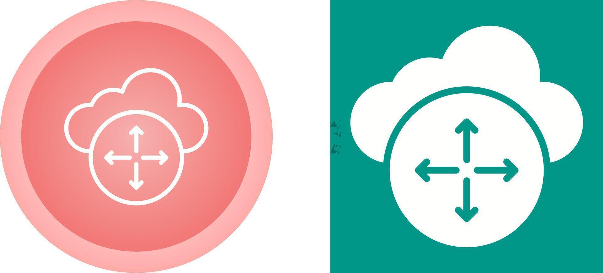 Cloud Scaling Vector Icon
