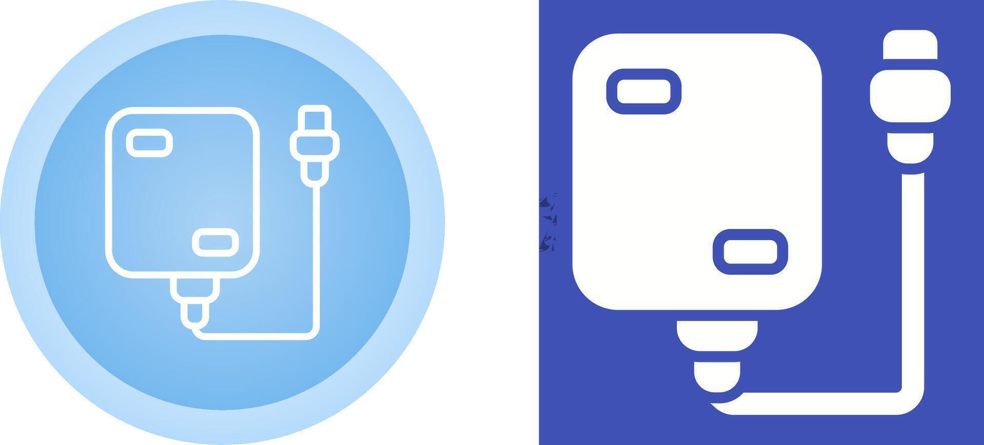 portátil difícil conducir vector icono