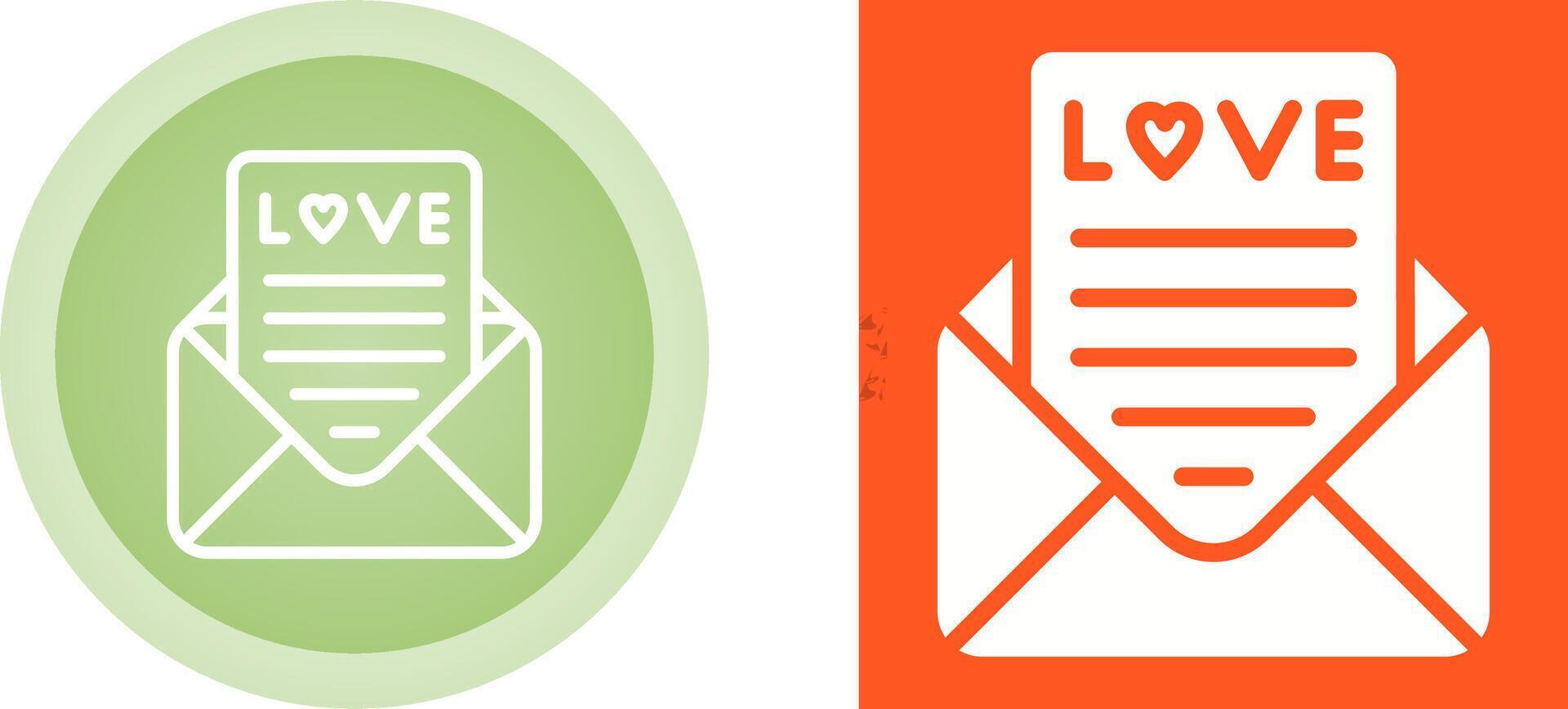 Romantic love letter Vector Icon