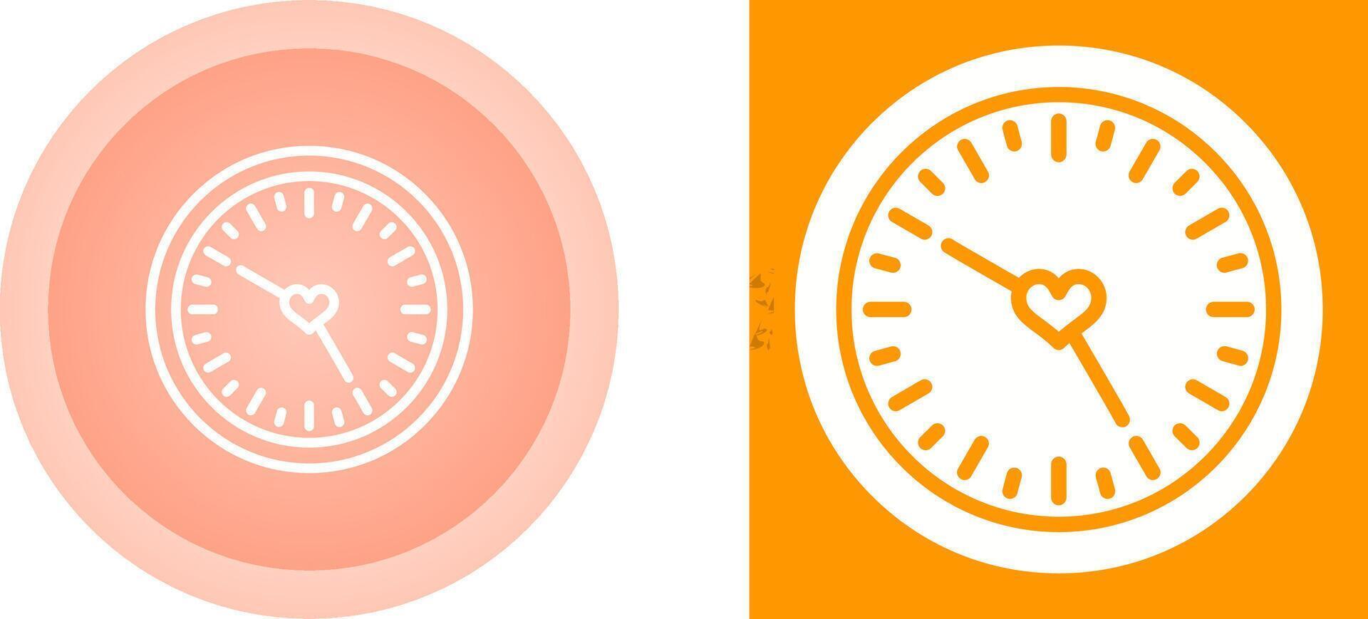 Love clock Vector Icon