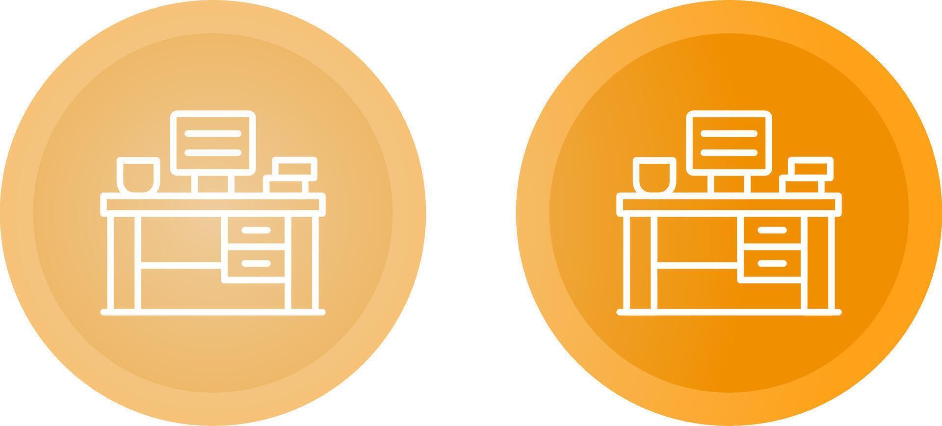 Office Desk Vector Icon