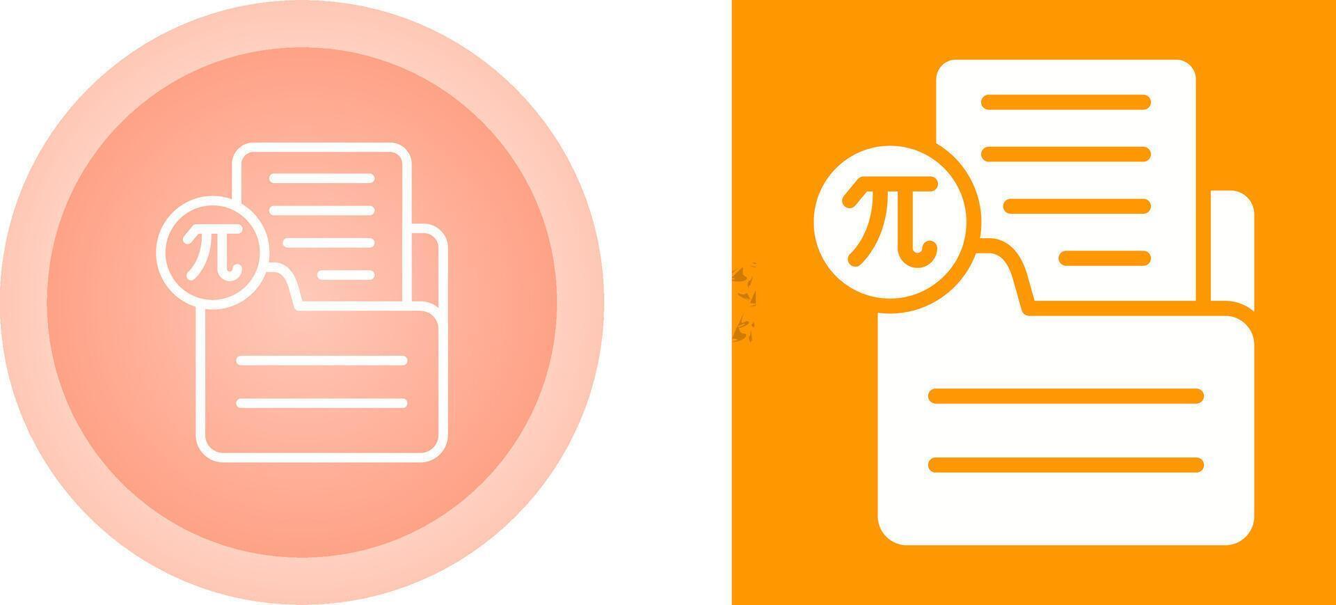 Document Insert Formula Vector Icon