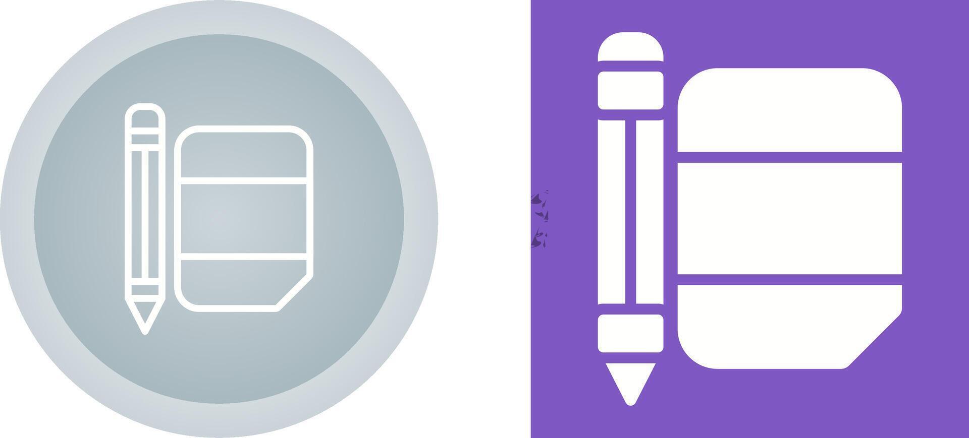 Eraser with pencil Vector Icon