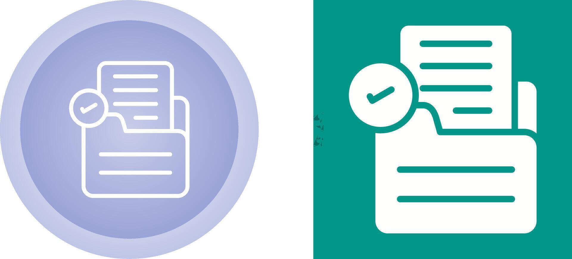 Document Check Vector Icon