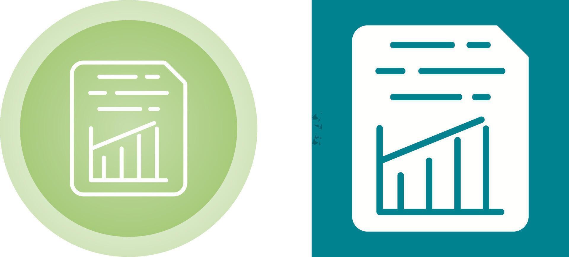 Document Insert Graph Vector Icon