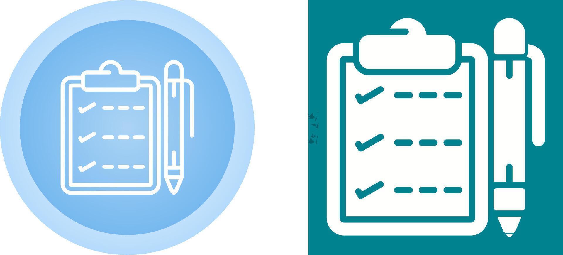 Notepad with pen Vector Icon