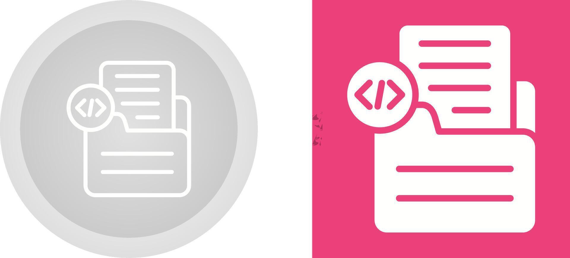 Document Insert Code Vector Icon