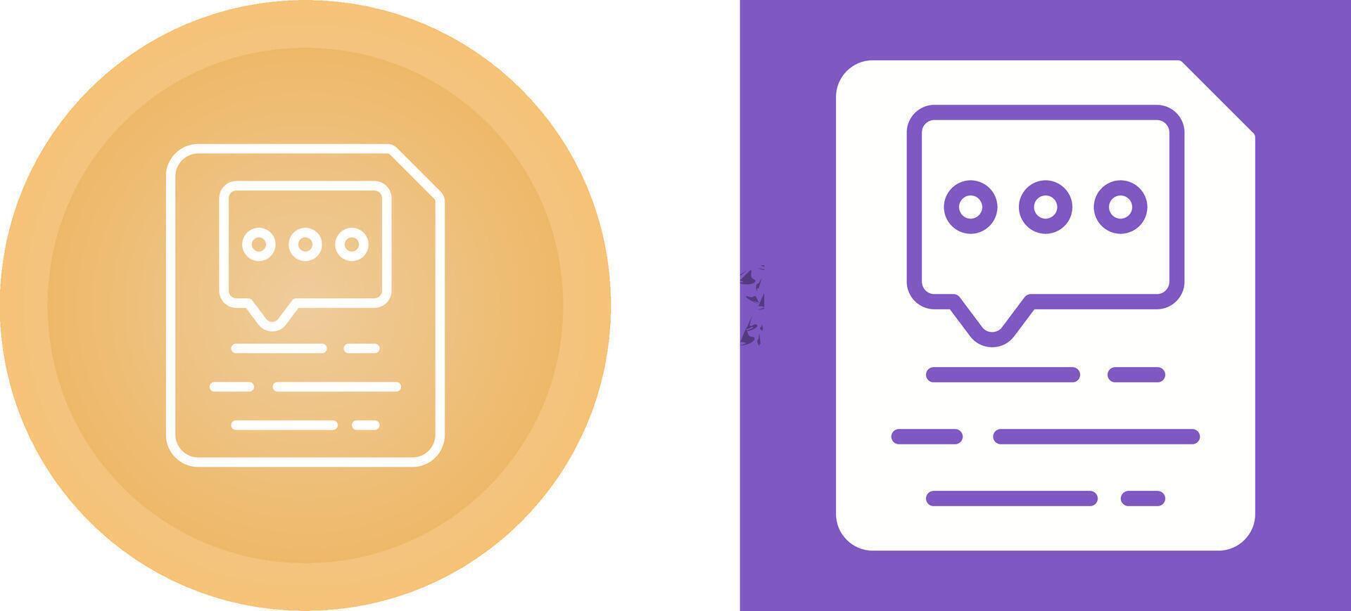 Document Insert Comment Vector Icon