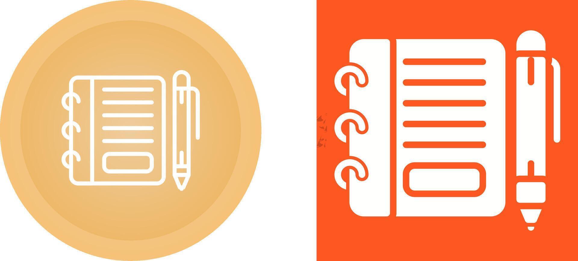 Notepad with pen Vector Icon