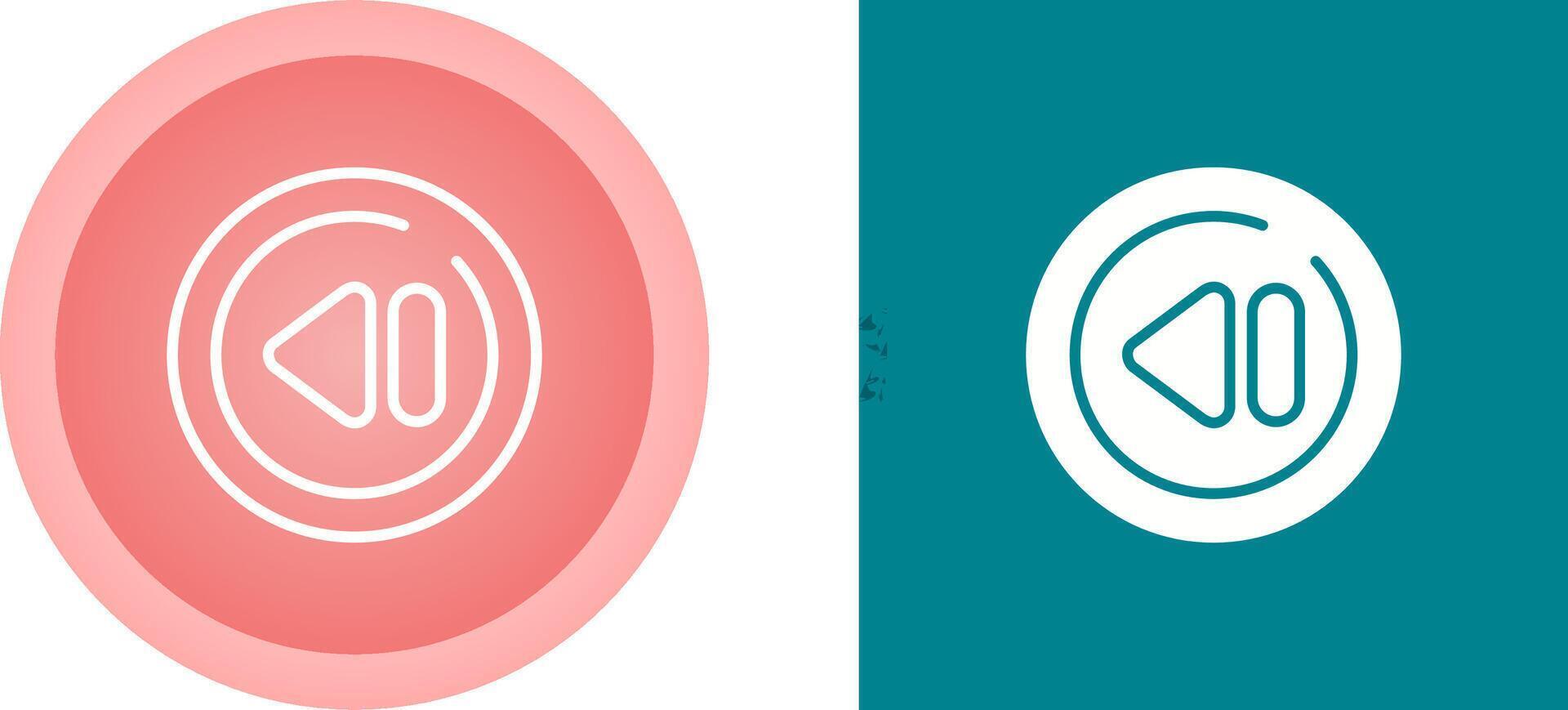 Previous Track Circle Vector Icon