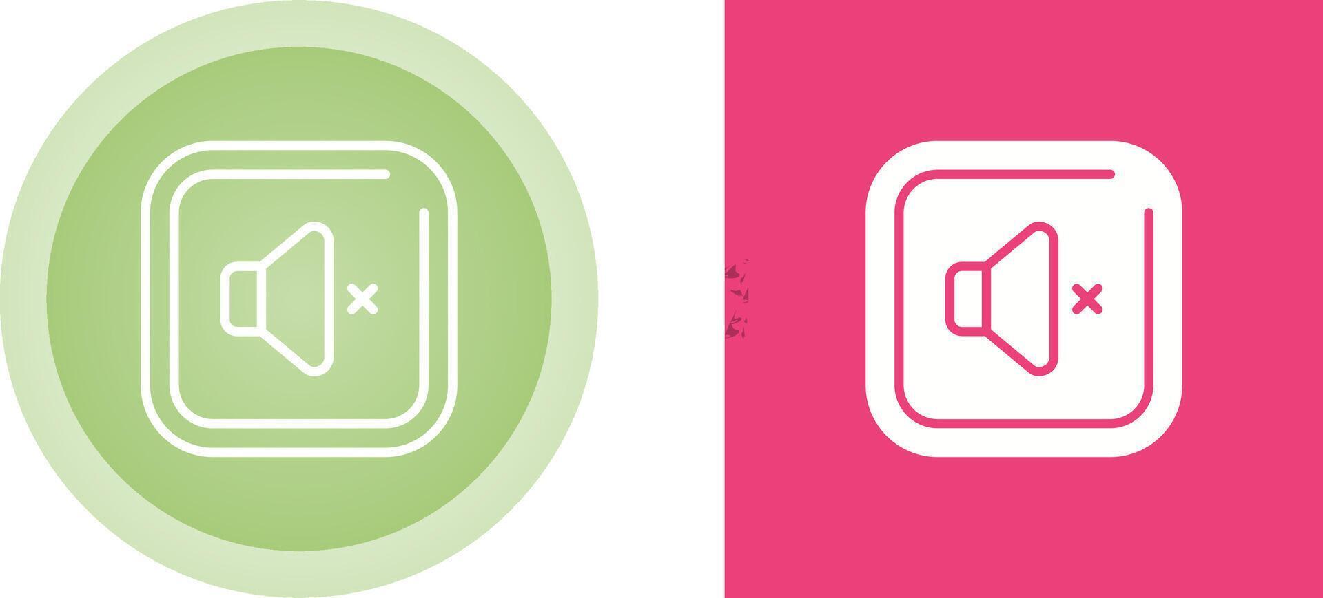 Mute Square Vector Icon