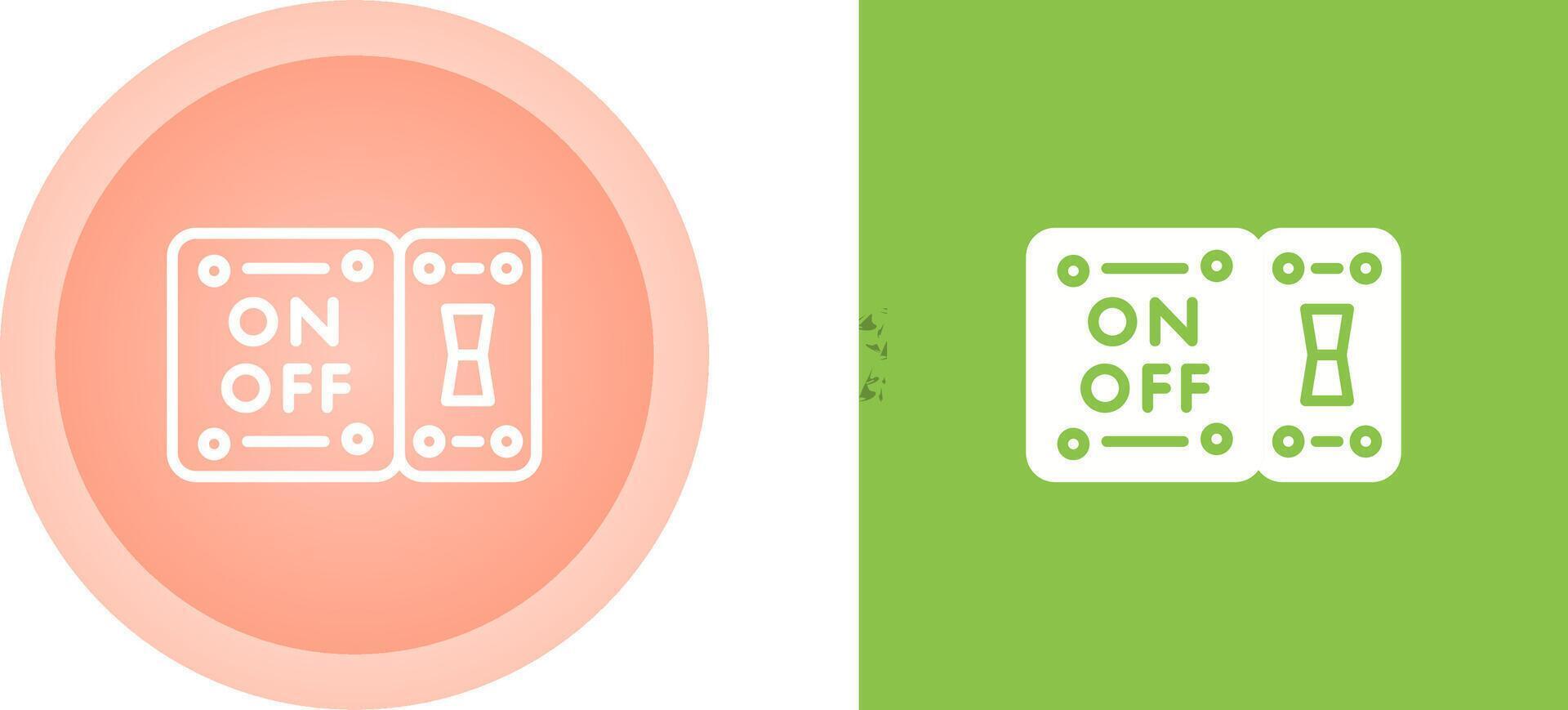 icono de vector de interruptor de luz