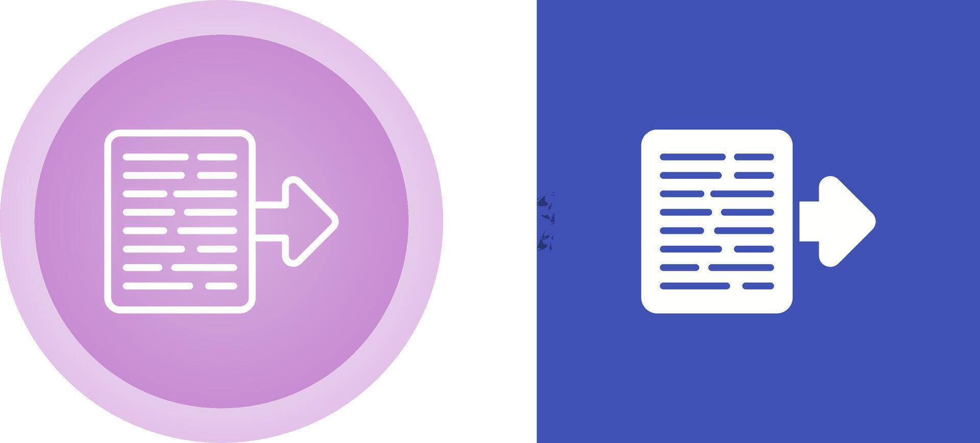 Document Export Vector Icon