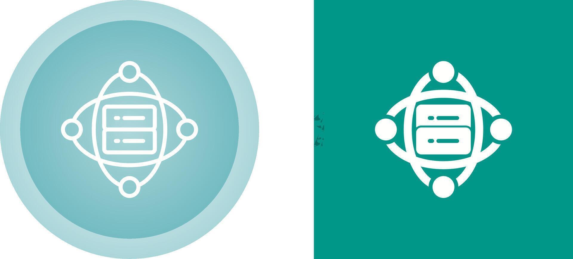 Cluster Server Vector Icon