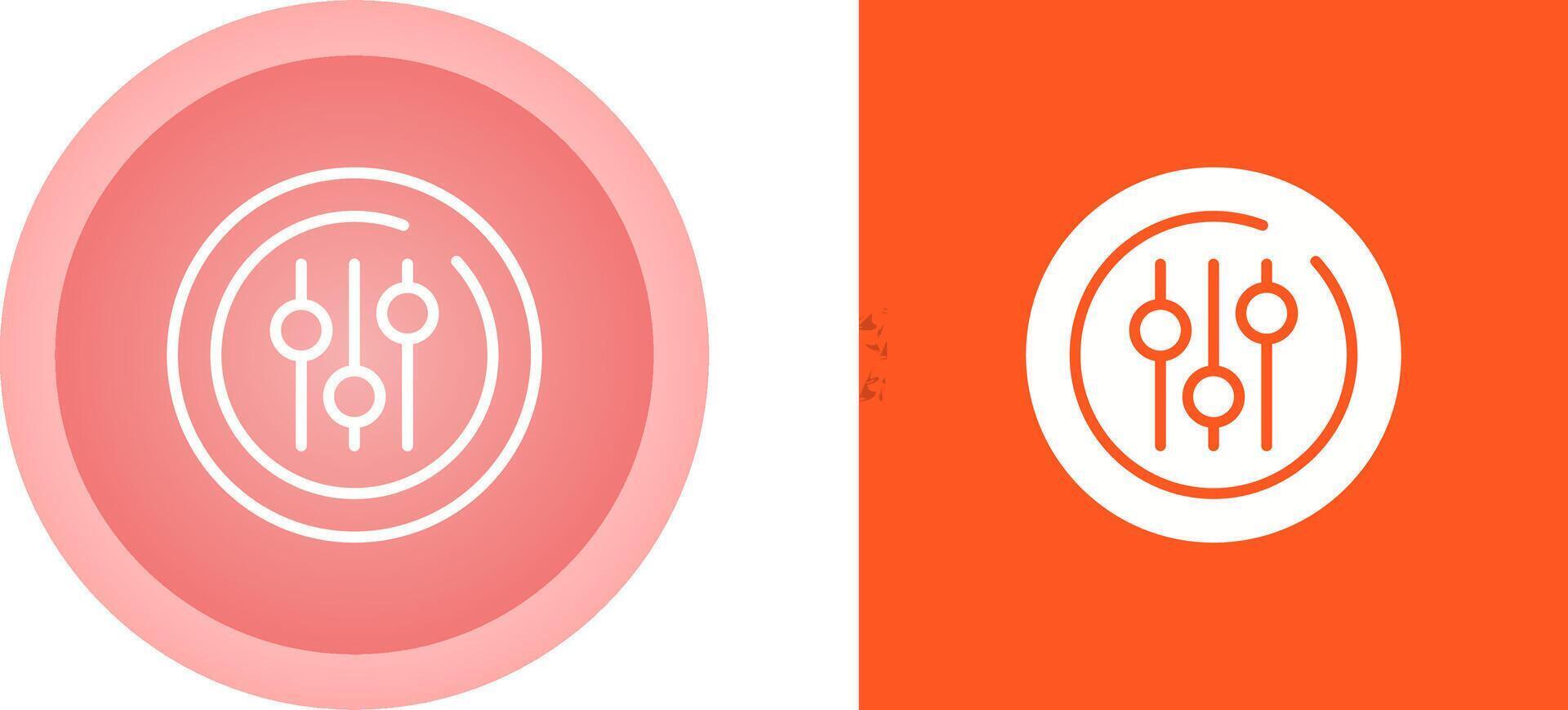 Audio Equalizer Circle Vector Icon