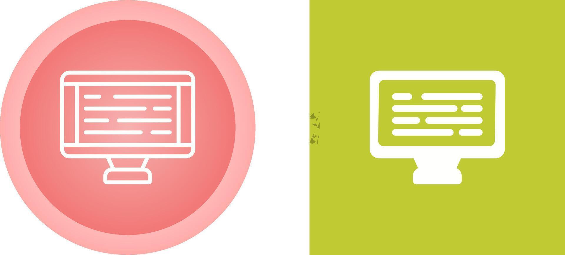 Desktop Computer Vector Icon