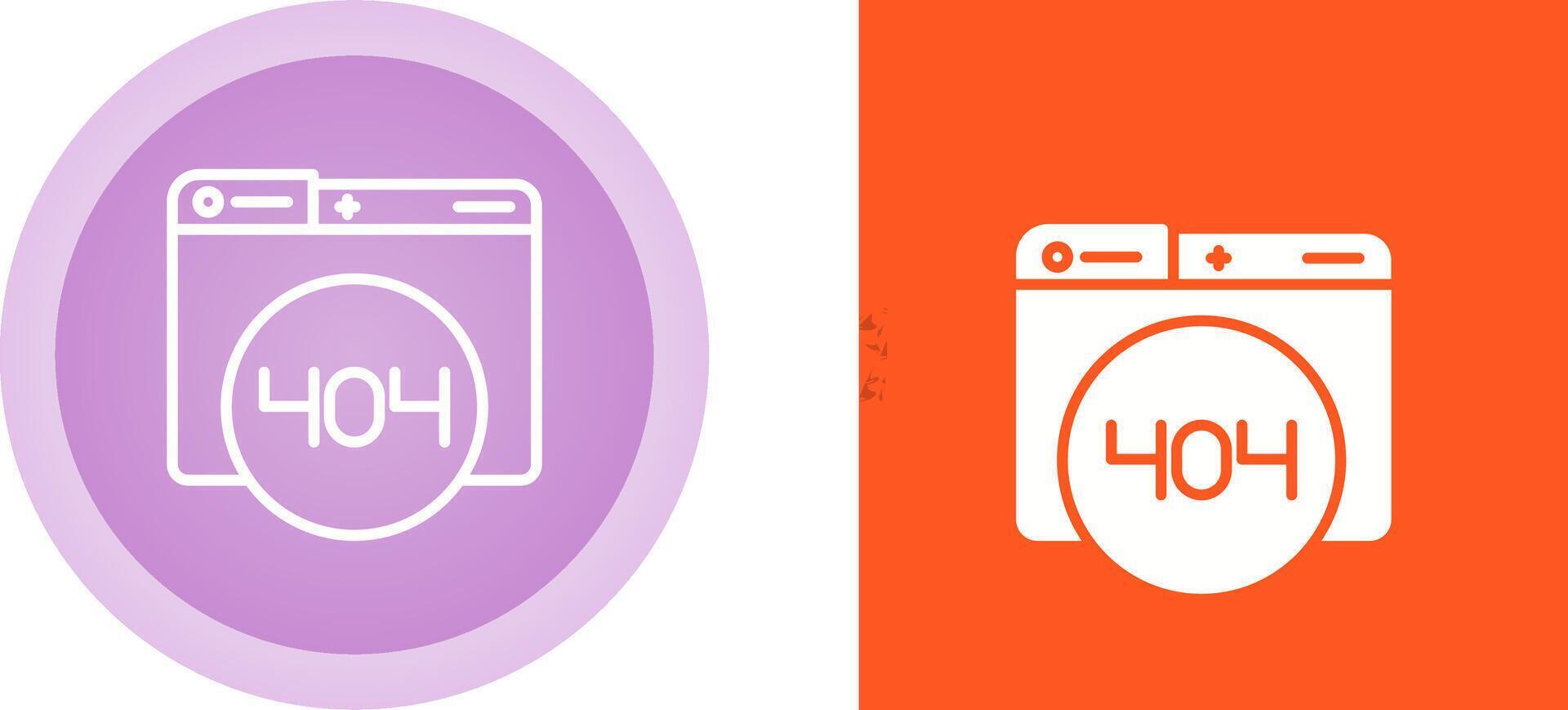 404 Error Vector Icon