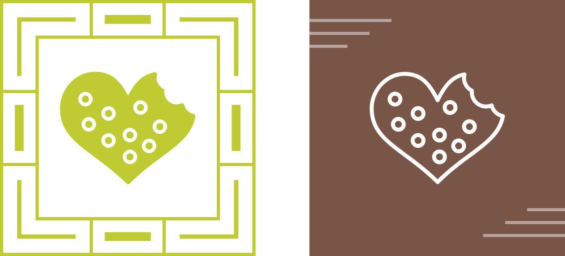 Heart shaped cookies Vector Icon