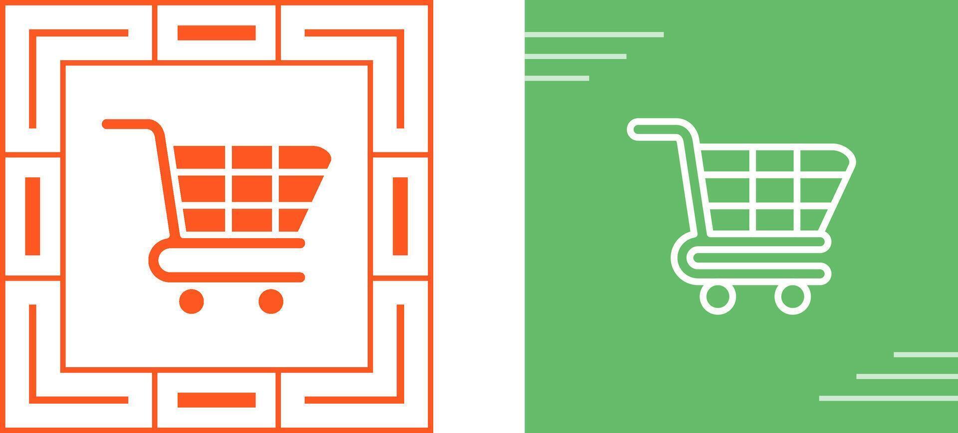 icono de vector de carrito de compras