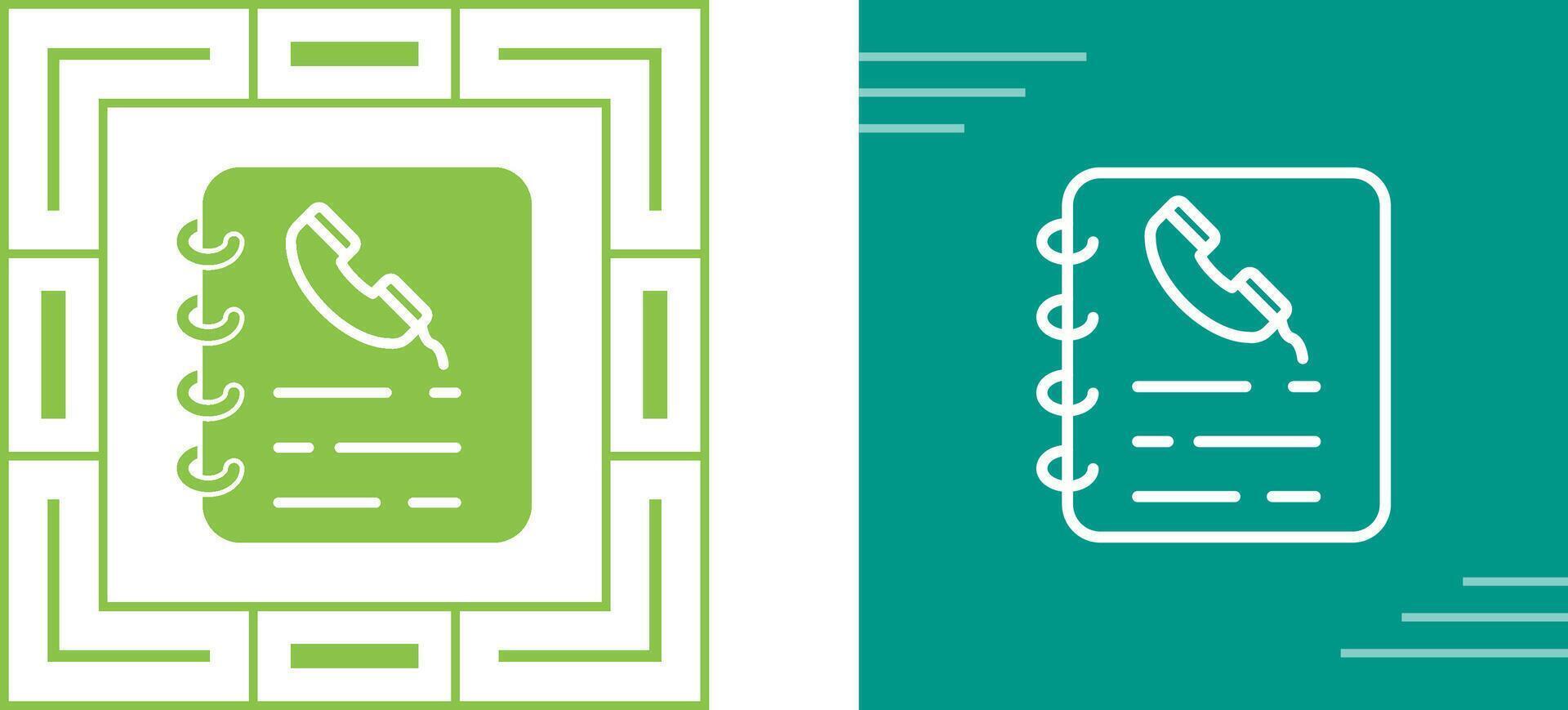 Phone Book Vector Icon