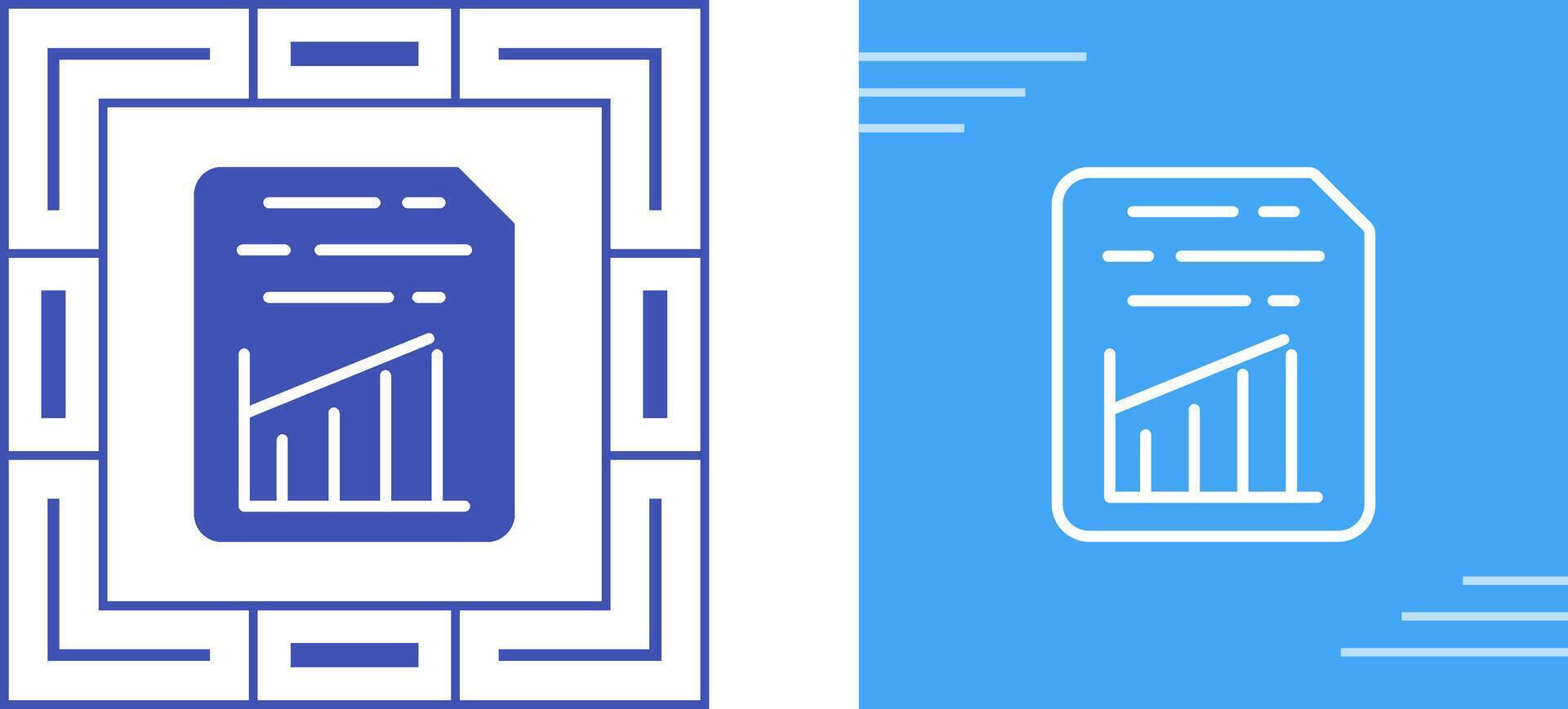 Document Insert Graph Vector Icon