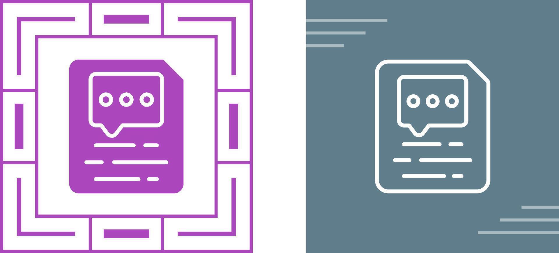 Document Insert Comment Vector Icon