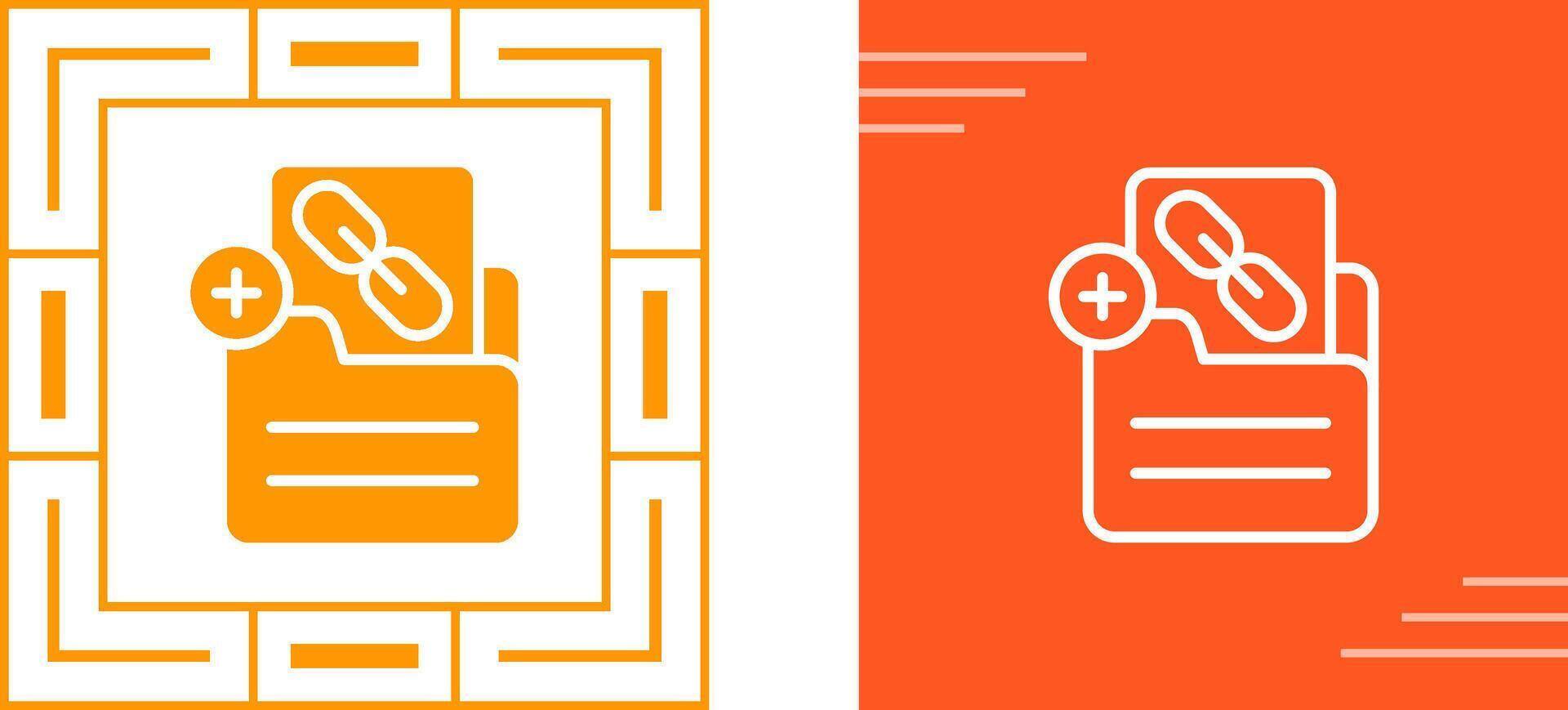 Document Insert Link Vector Icon