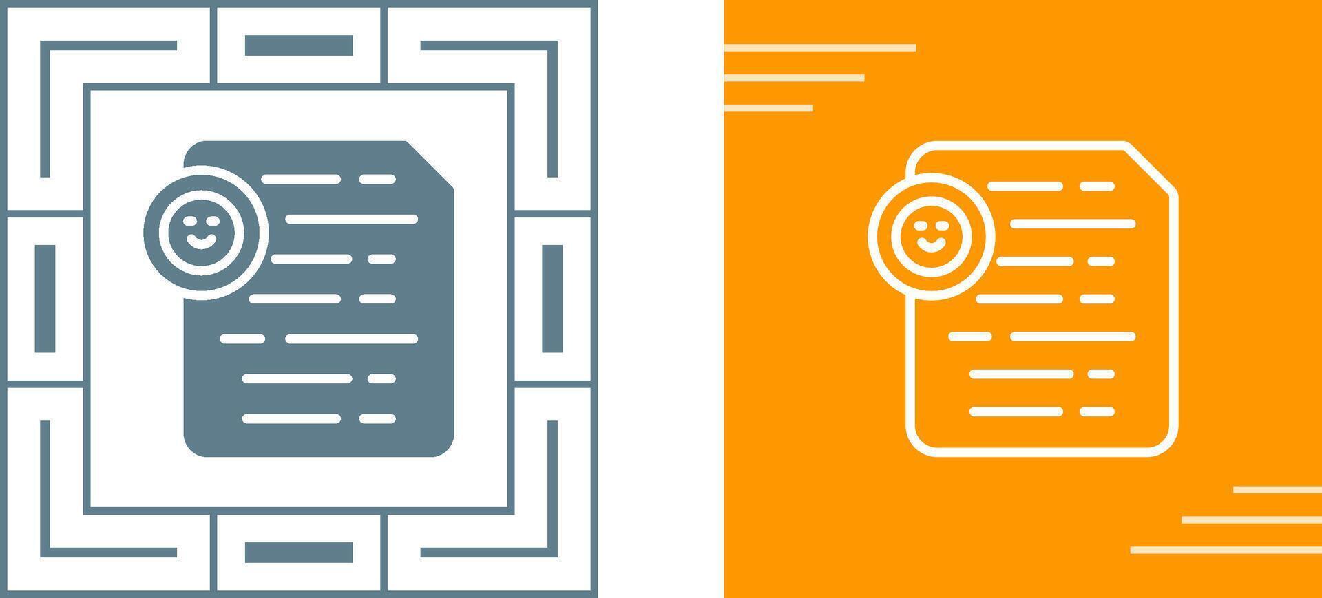 Document Insert Emoji Vector Icon
