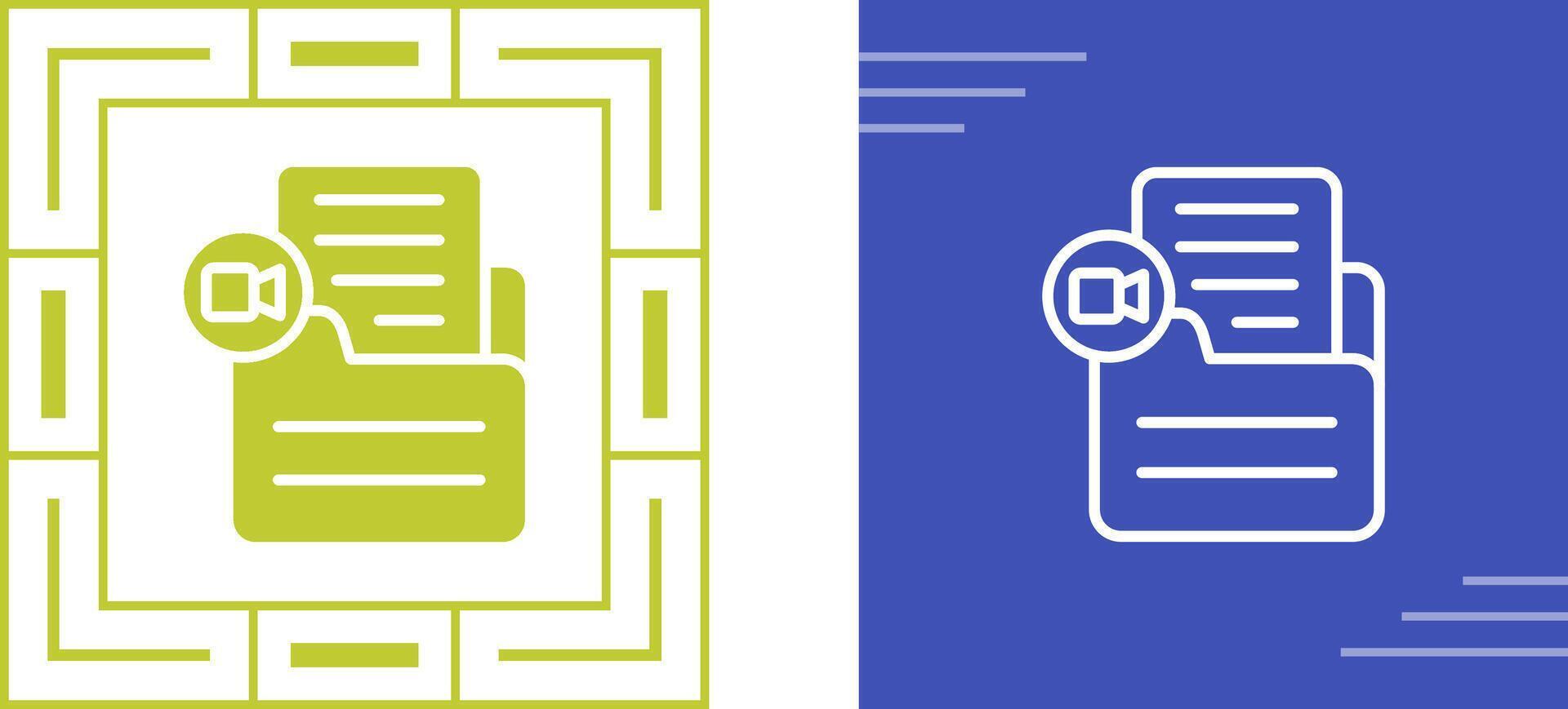 Document Insert Video Vector Icon