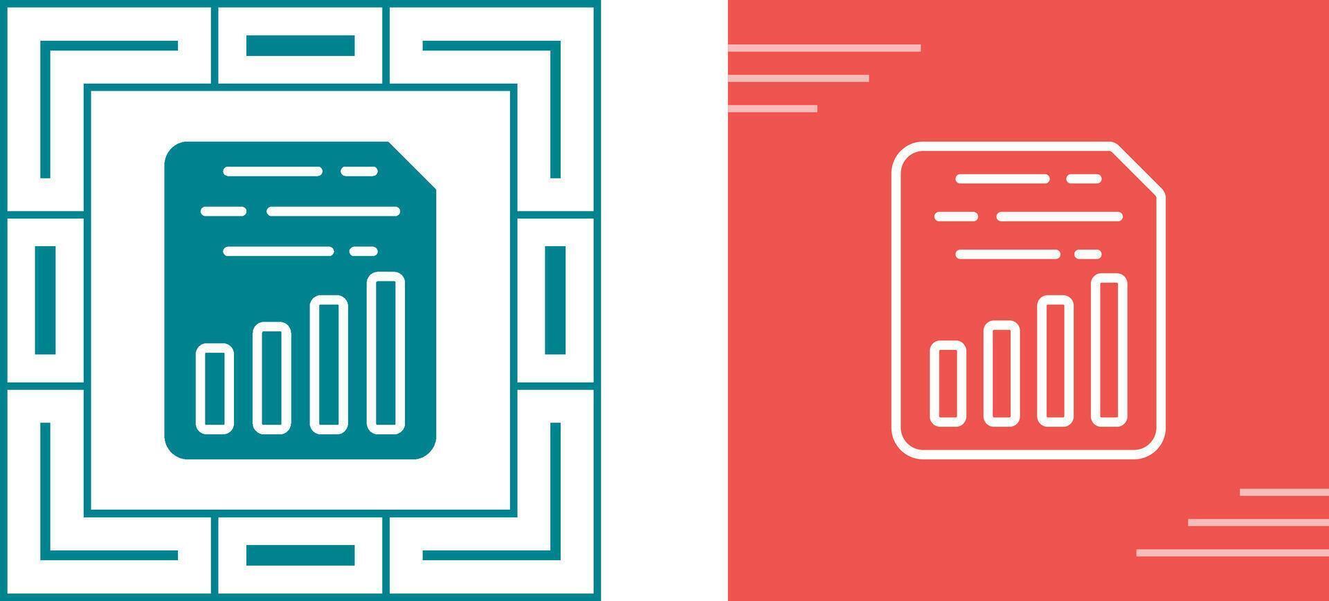 Document Insert Chart Vector Icon