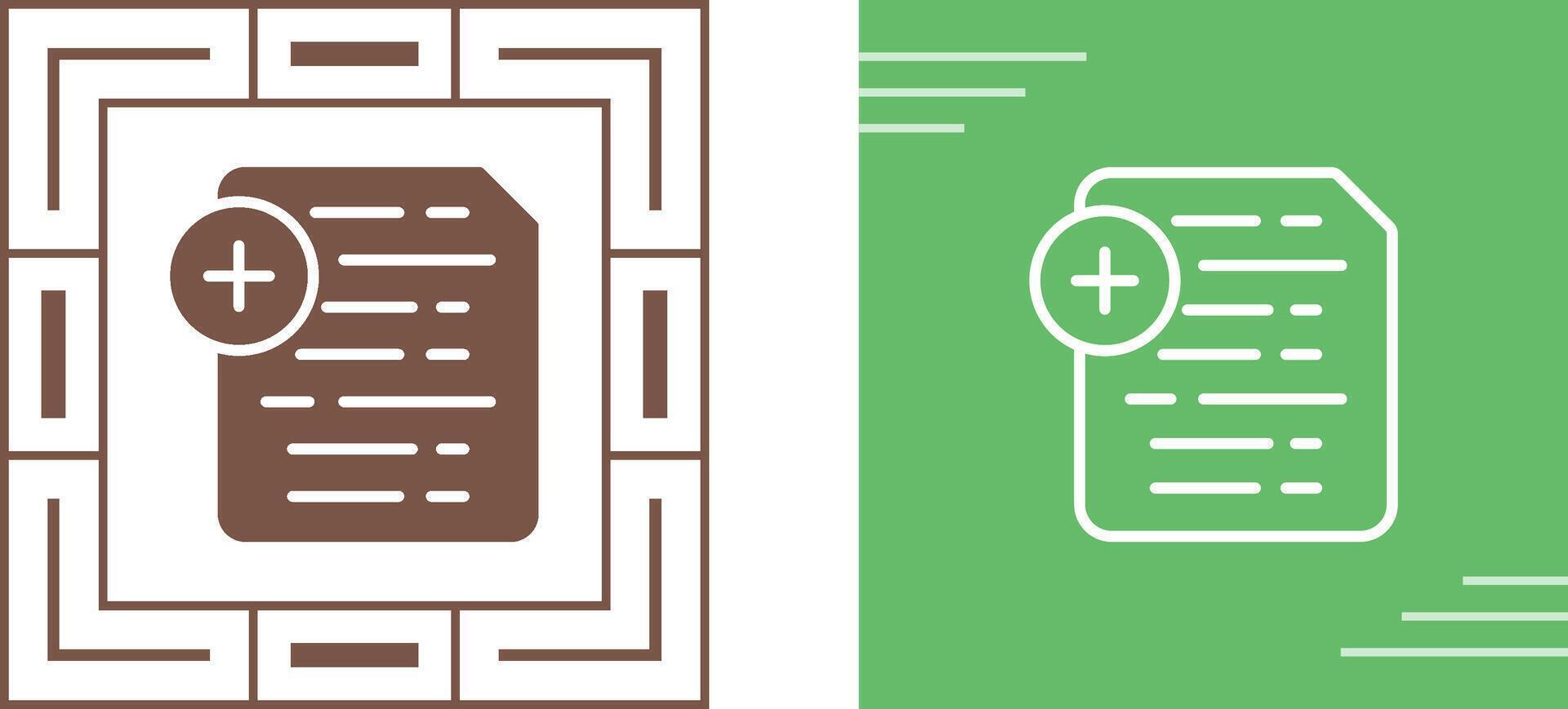 Document Insert Icon Vector Icon