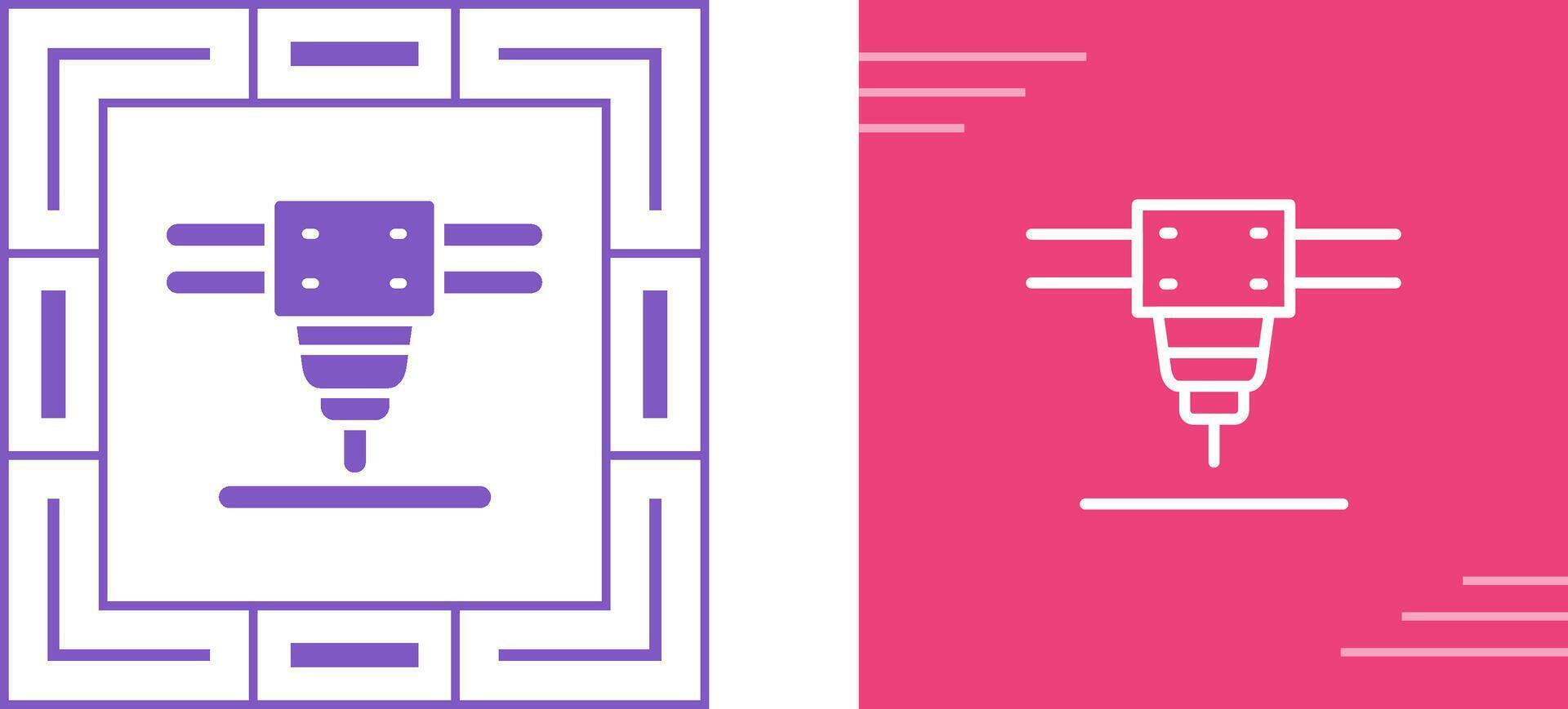 Laser Cutting Machine Vector Icon