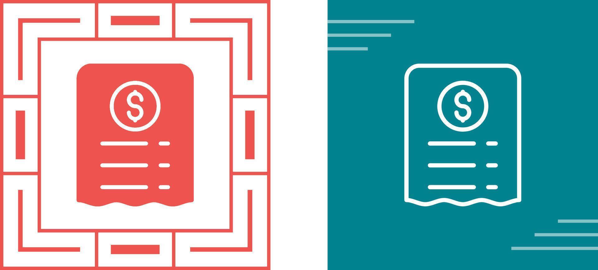 Receipt Vector Icon