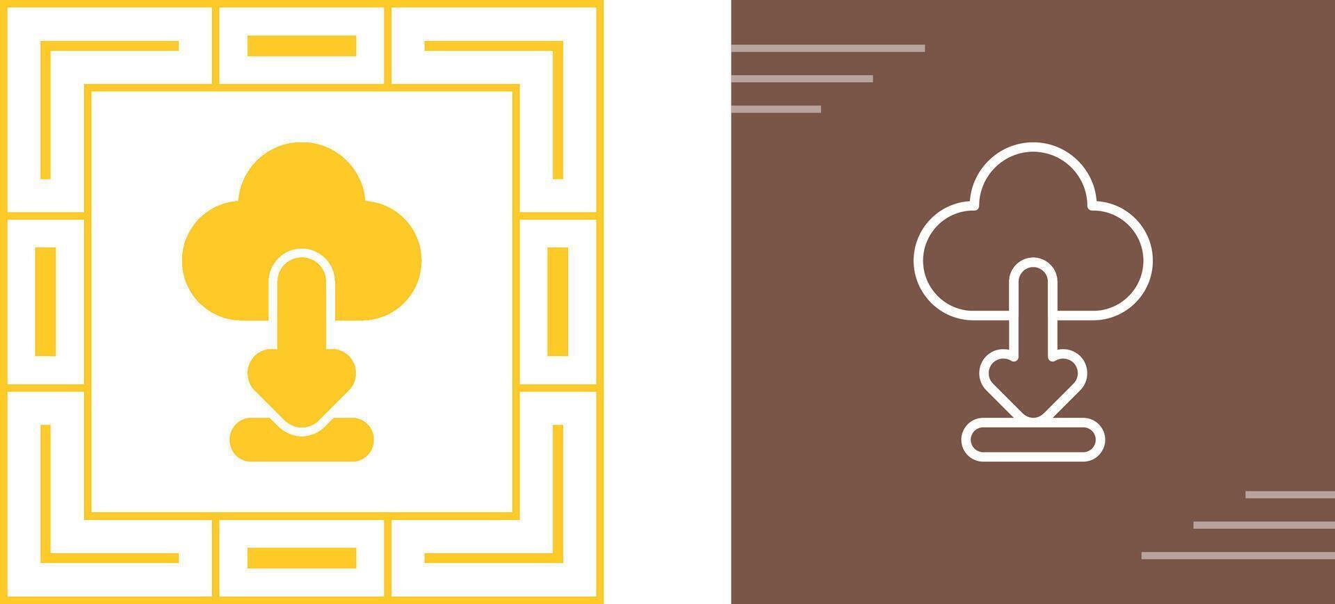 Cloud Download Vector Icon