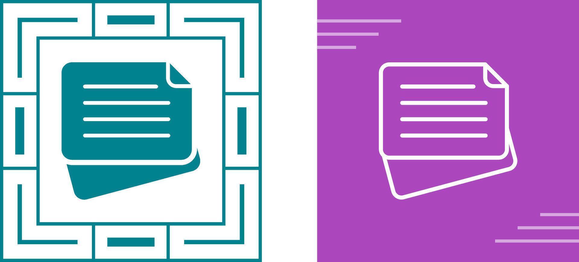 Sticky Note Vector Icon
