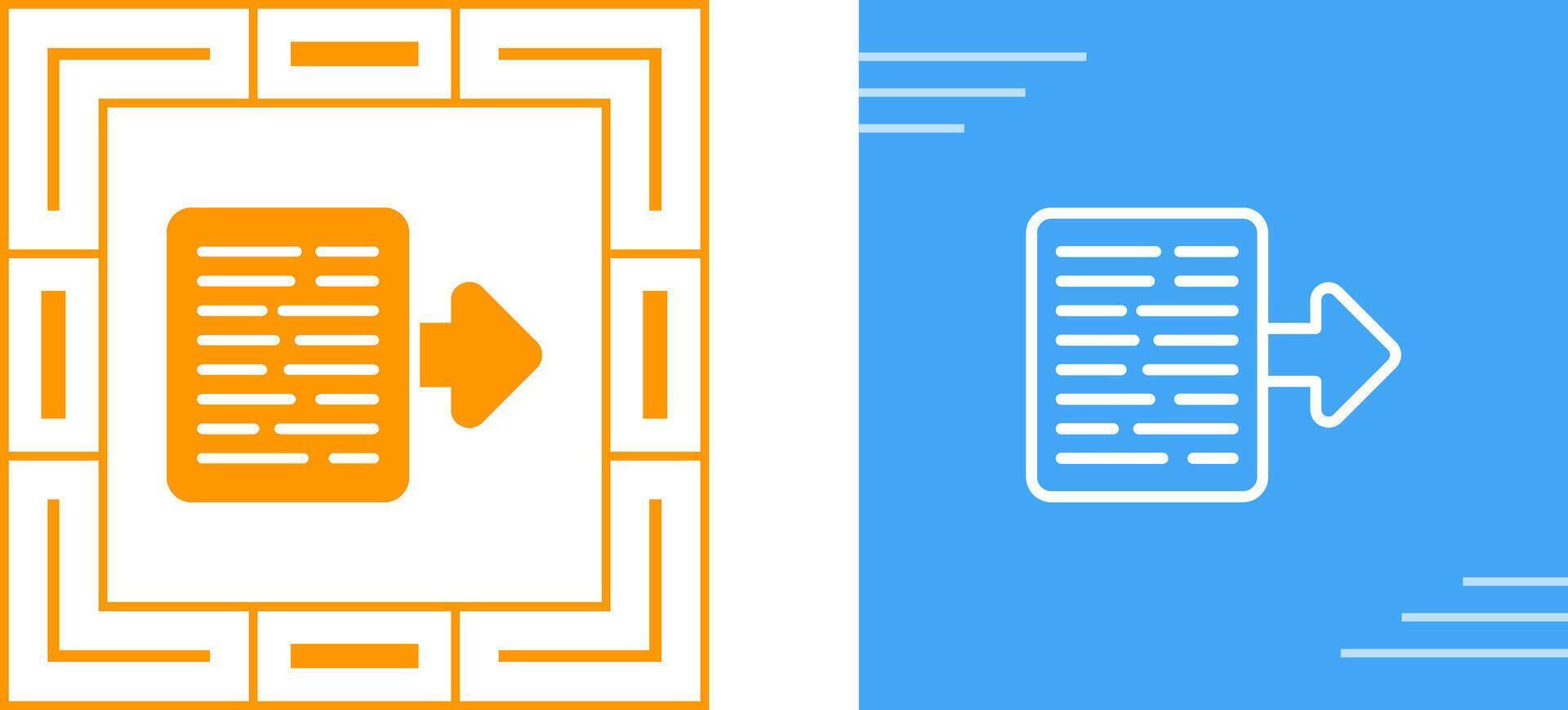 Document Export Vector Icon