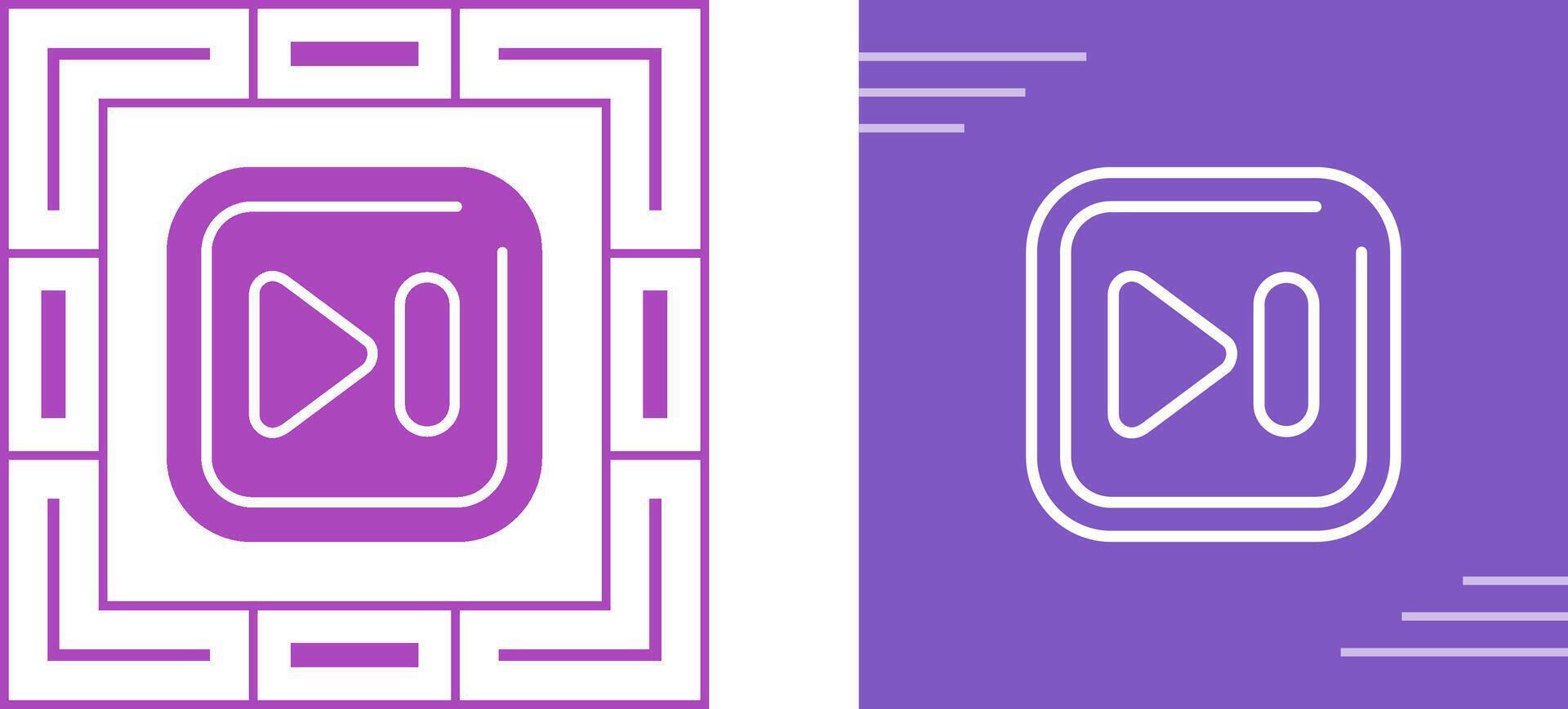 Next Track Square Vector Icon