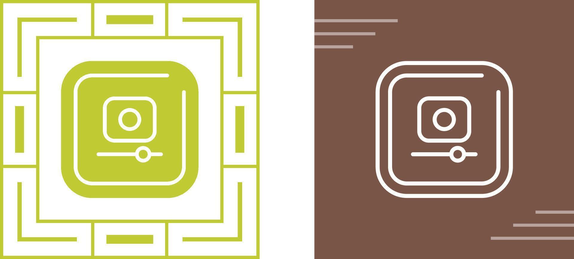 Video Record Square Vector Icon