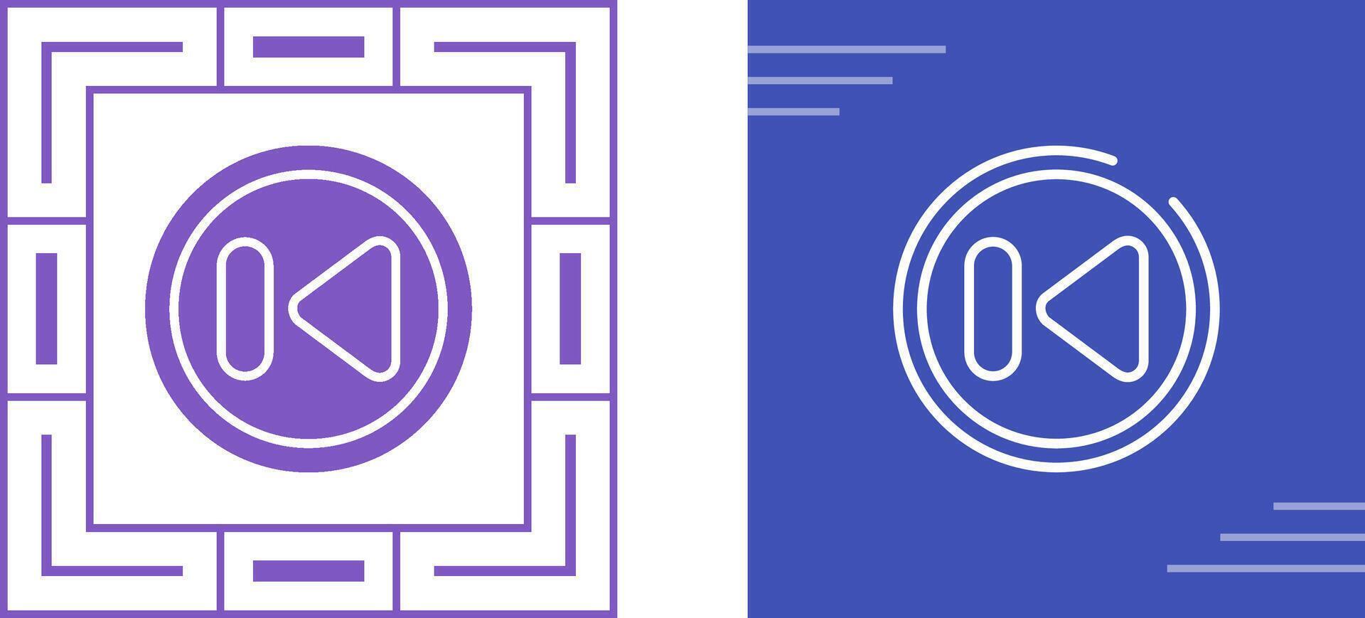 Previous Track Button Vector Icon
