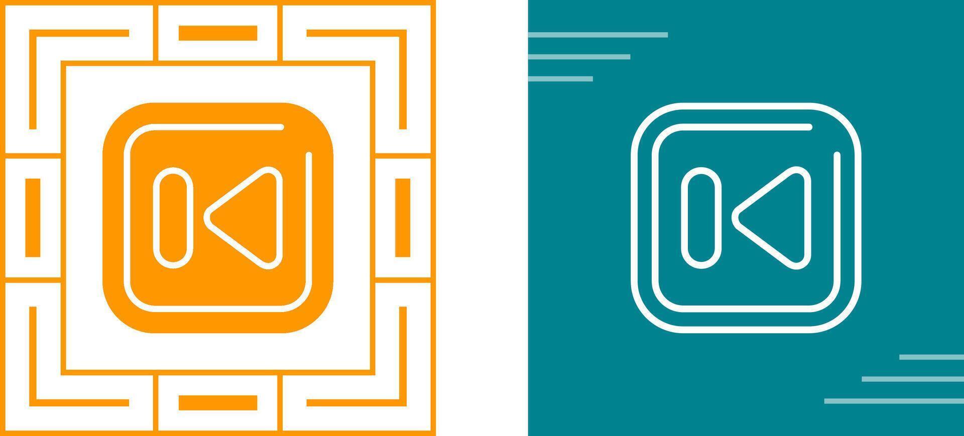 Previous Track Square Vector Icon