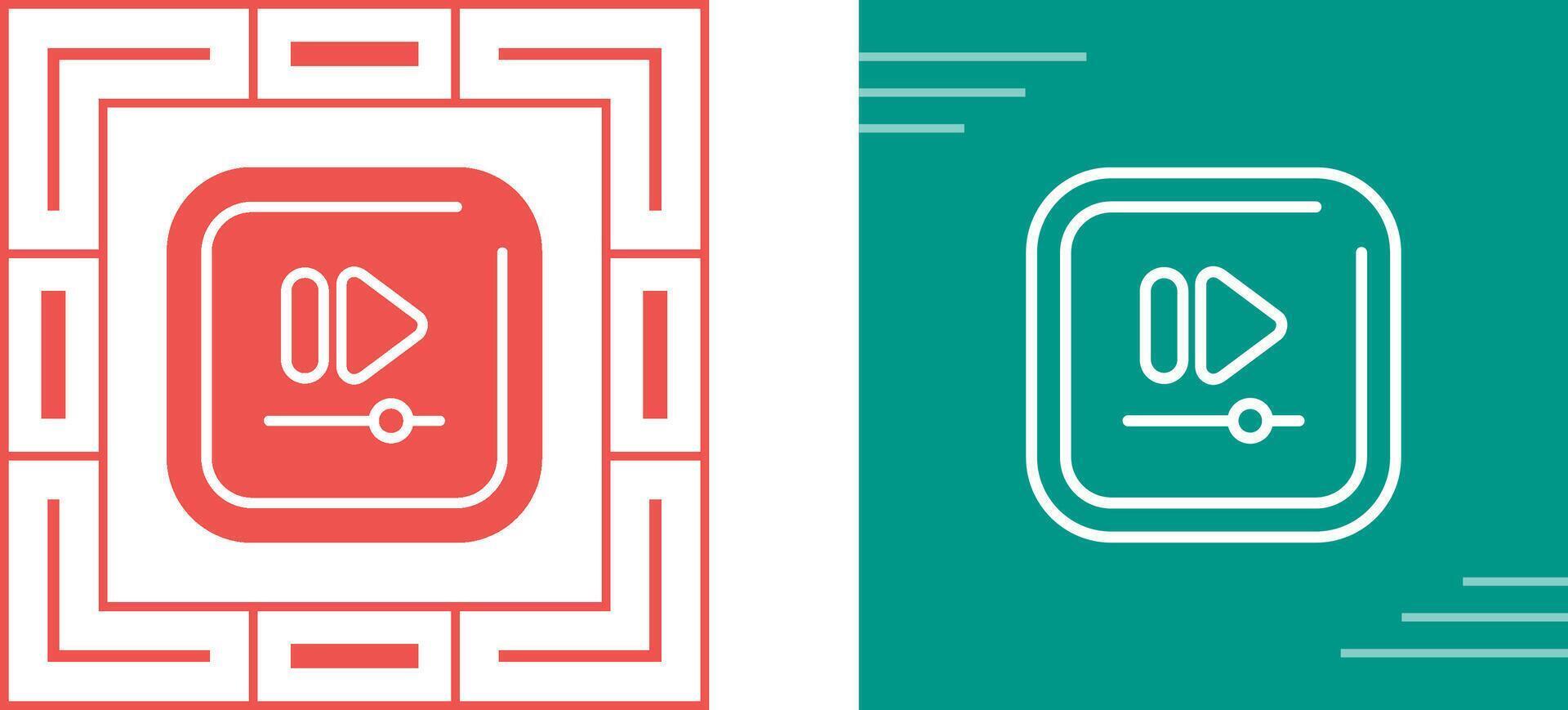 Video Fast Square Triangle Vector Icon
