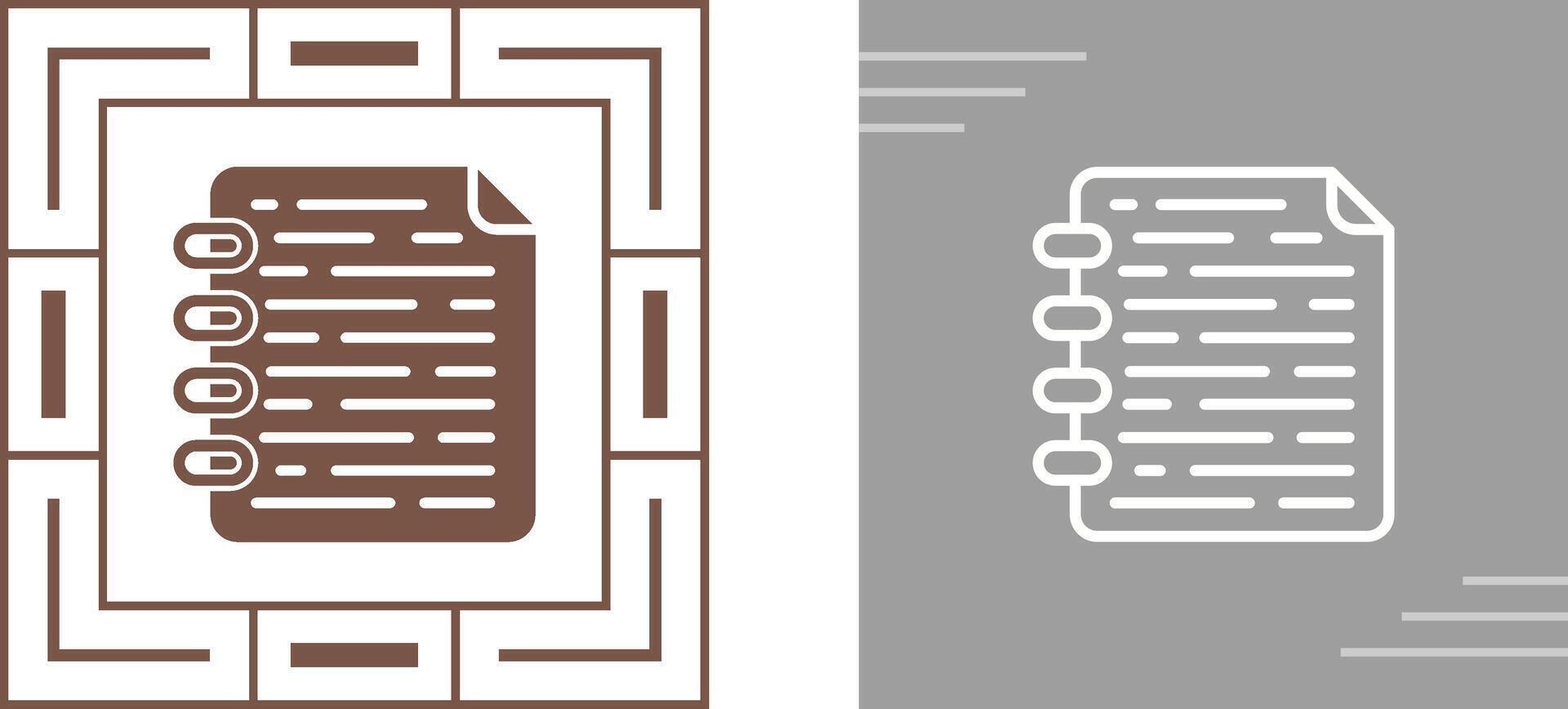 Note Page Vector Icon