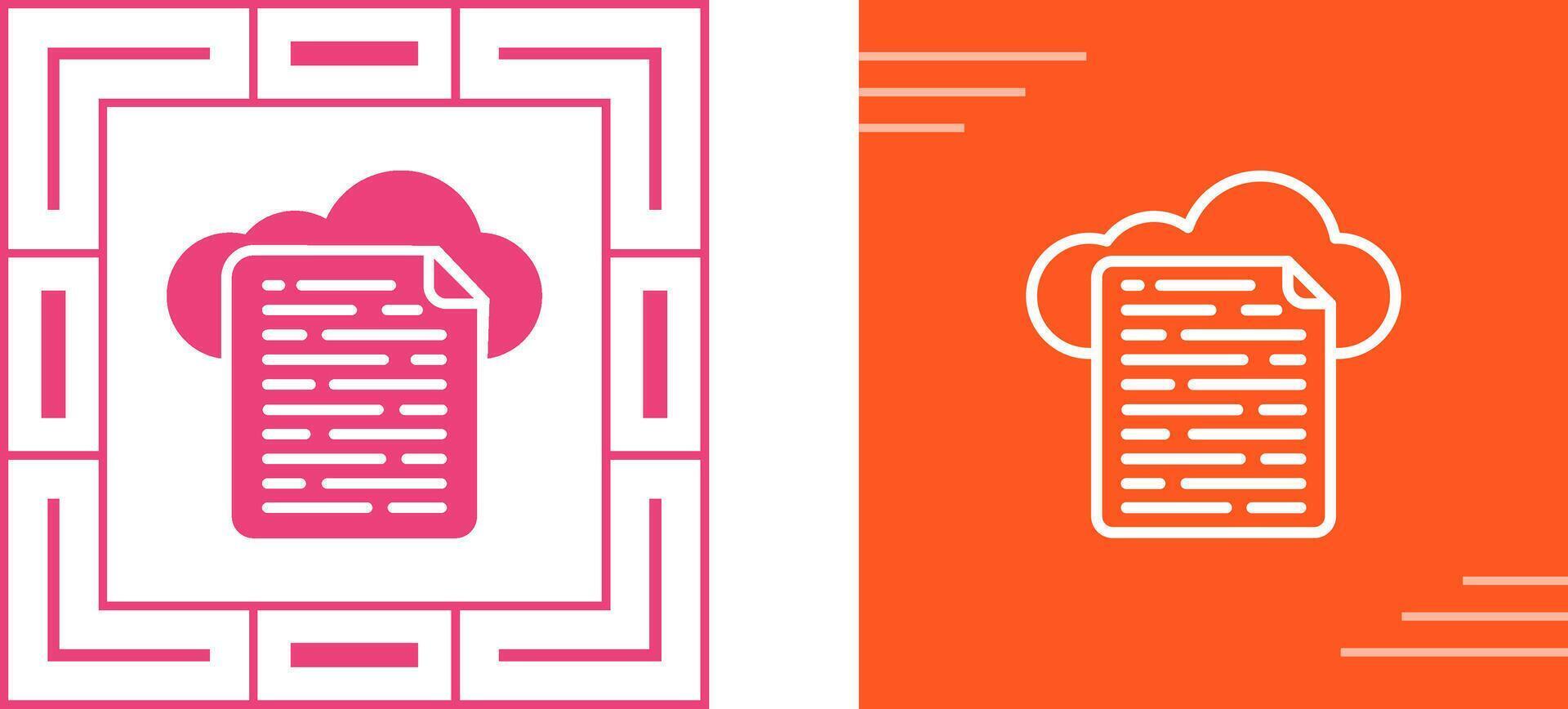 Cloud Data Vector Icon