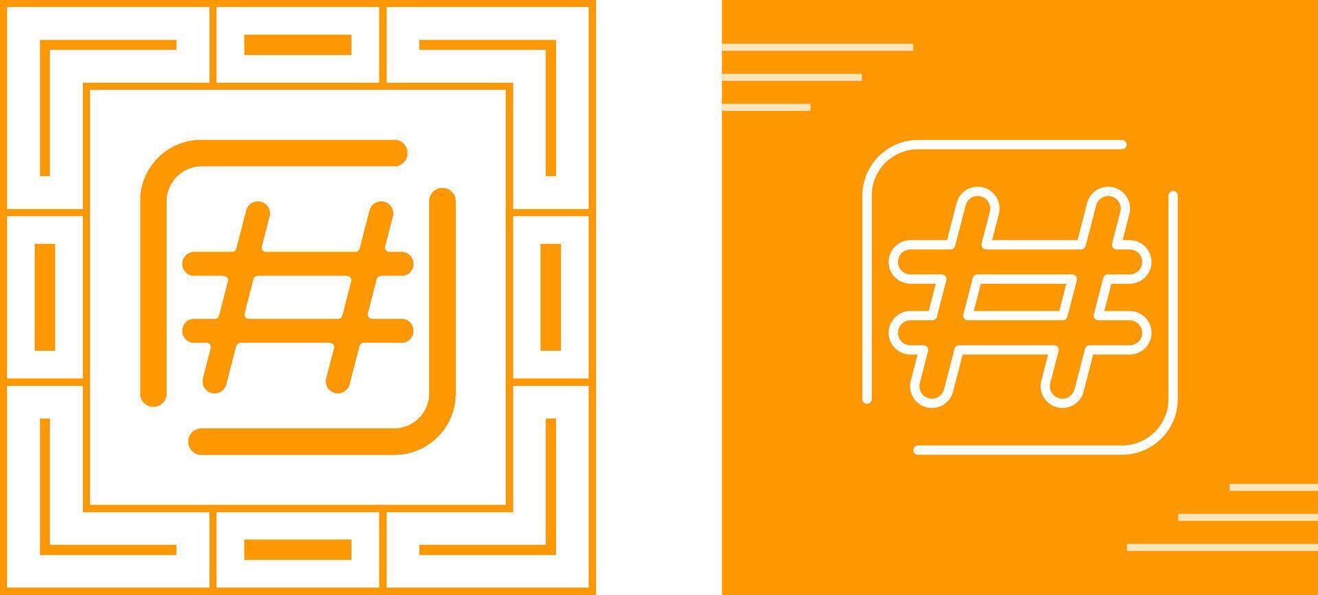 Hashtag Vector Icon