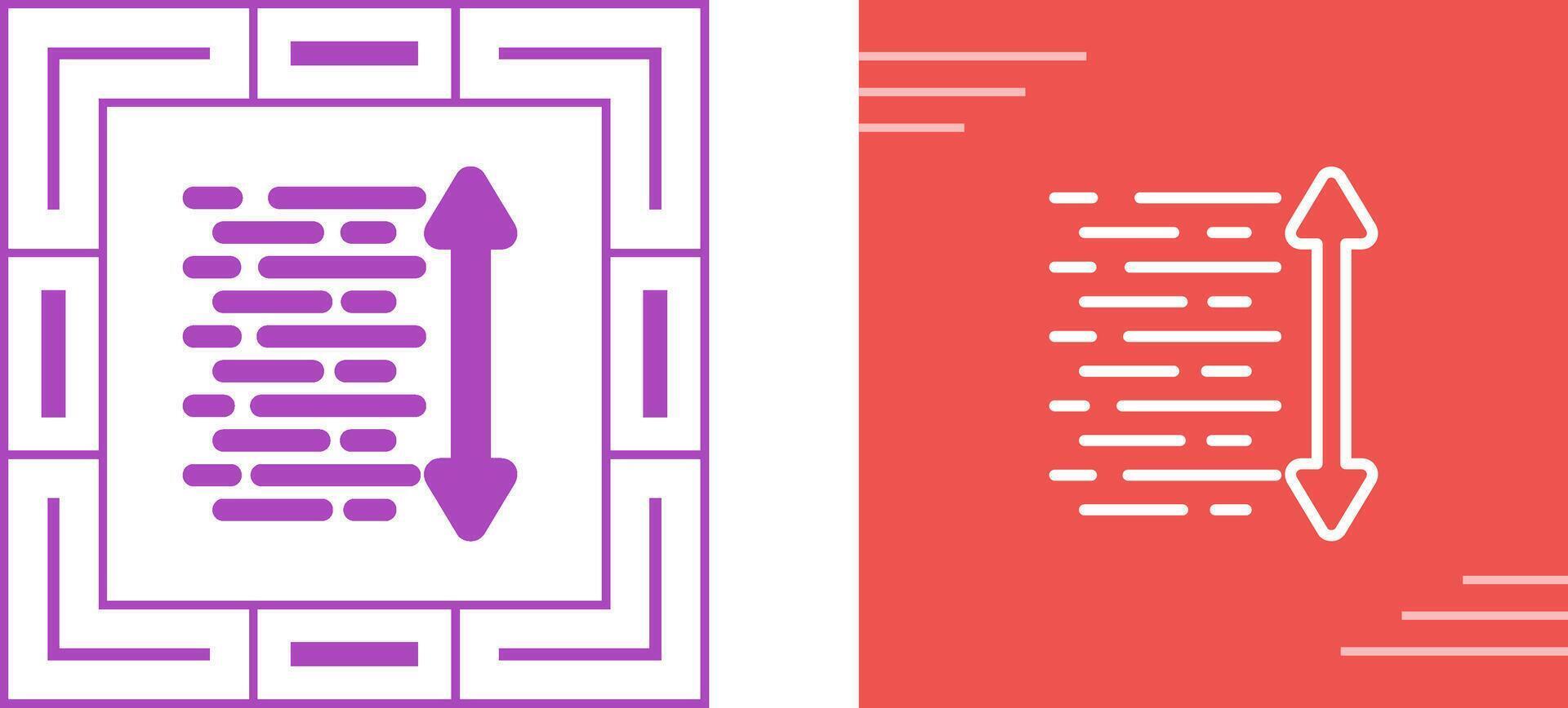Line Spacing Vector Icon